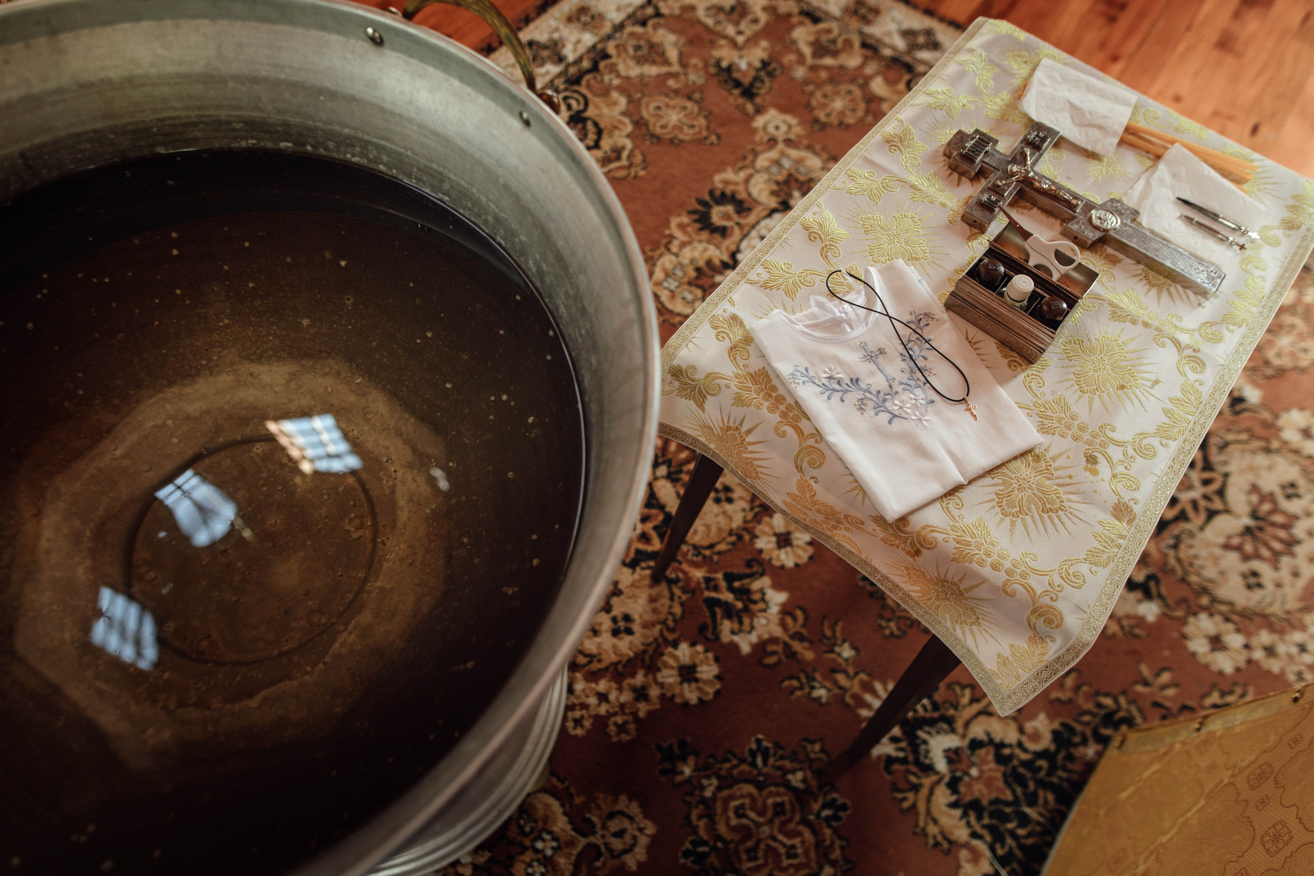 Крещение Тимофея, д. Киевец, храм Святой Троицы, август 2025