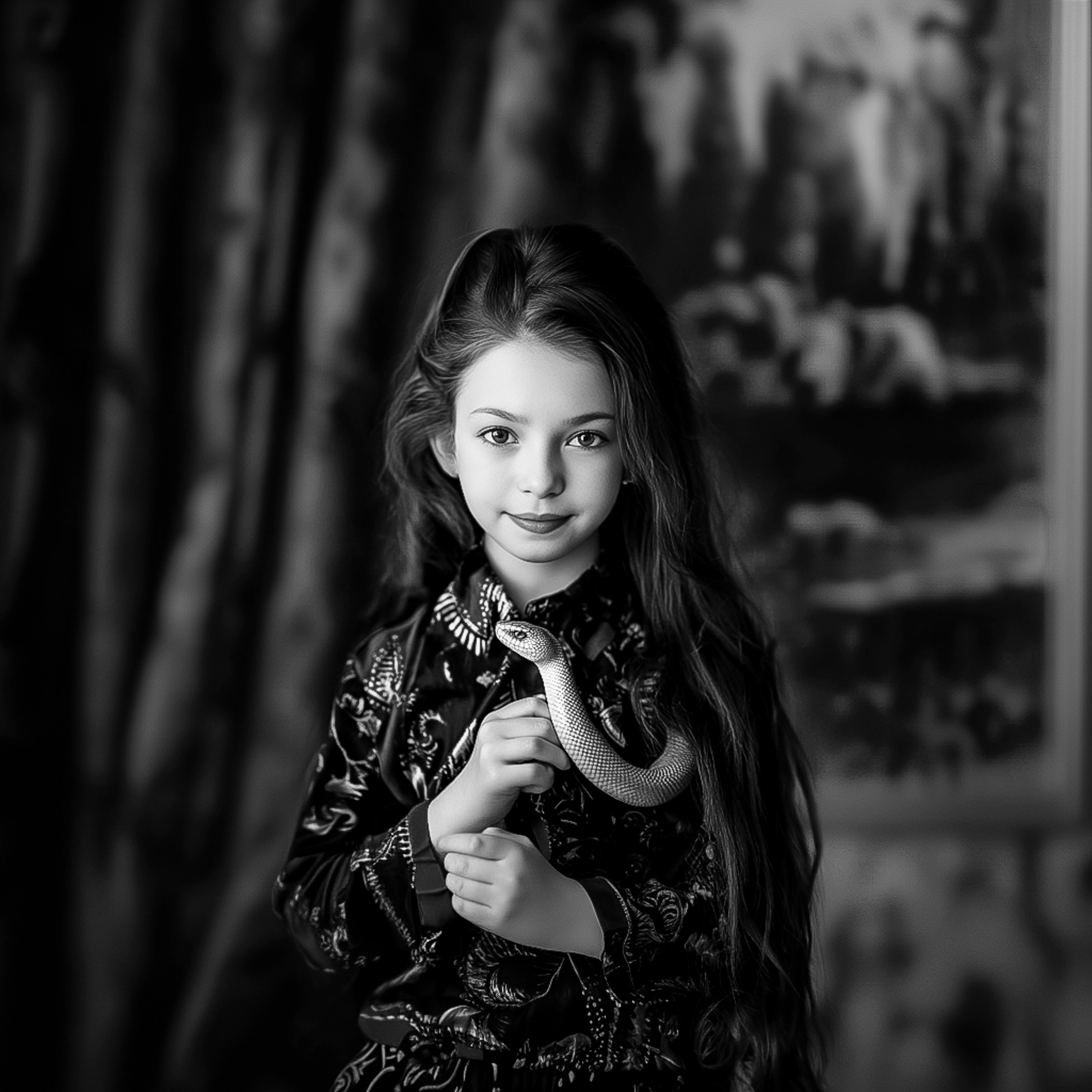 Нейрофотосессия для Лизы. Девочка с львенком и змеей. ФотоХудожник Харитонова Ирина г. Санкт-Петербург
