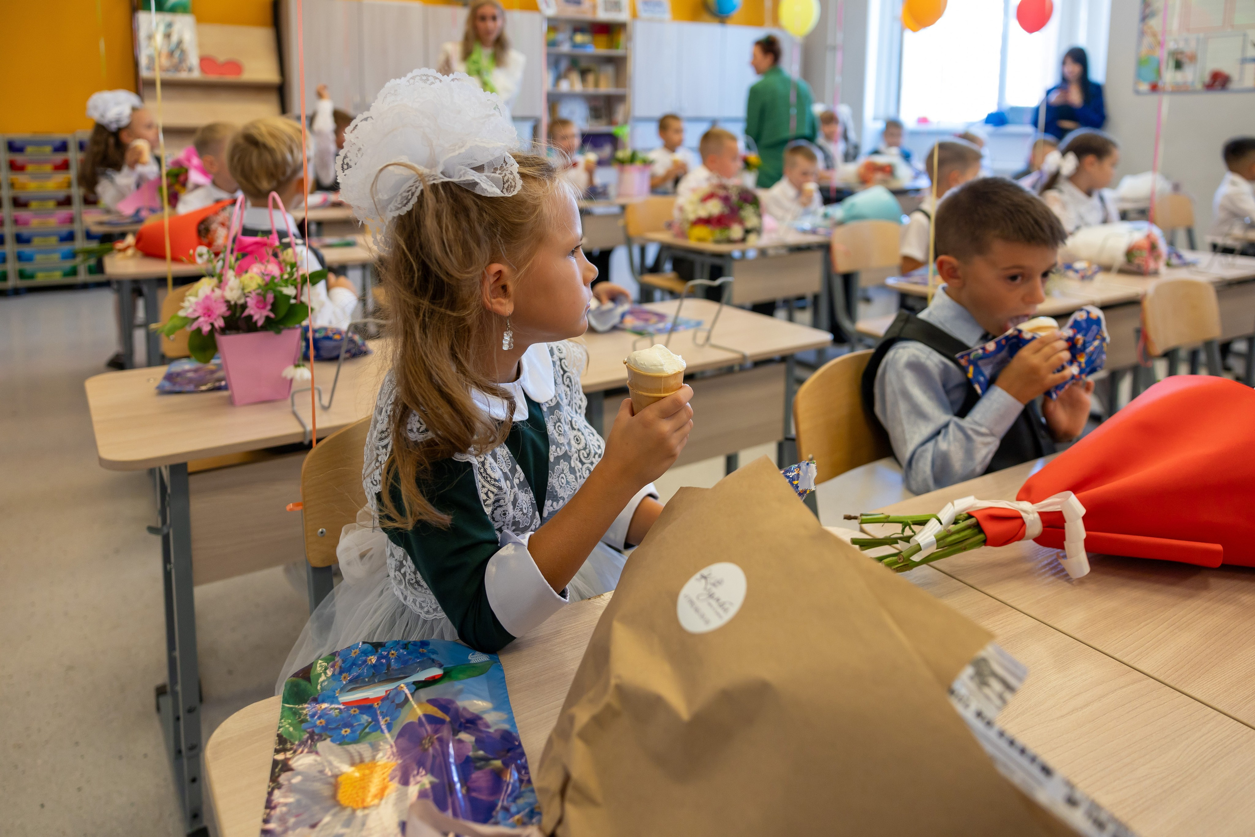 Первый раз в первый класс (репортажная съемка). Фотограф в Серпухове Наталья Руденко