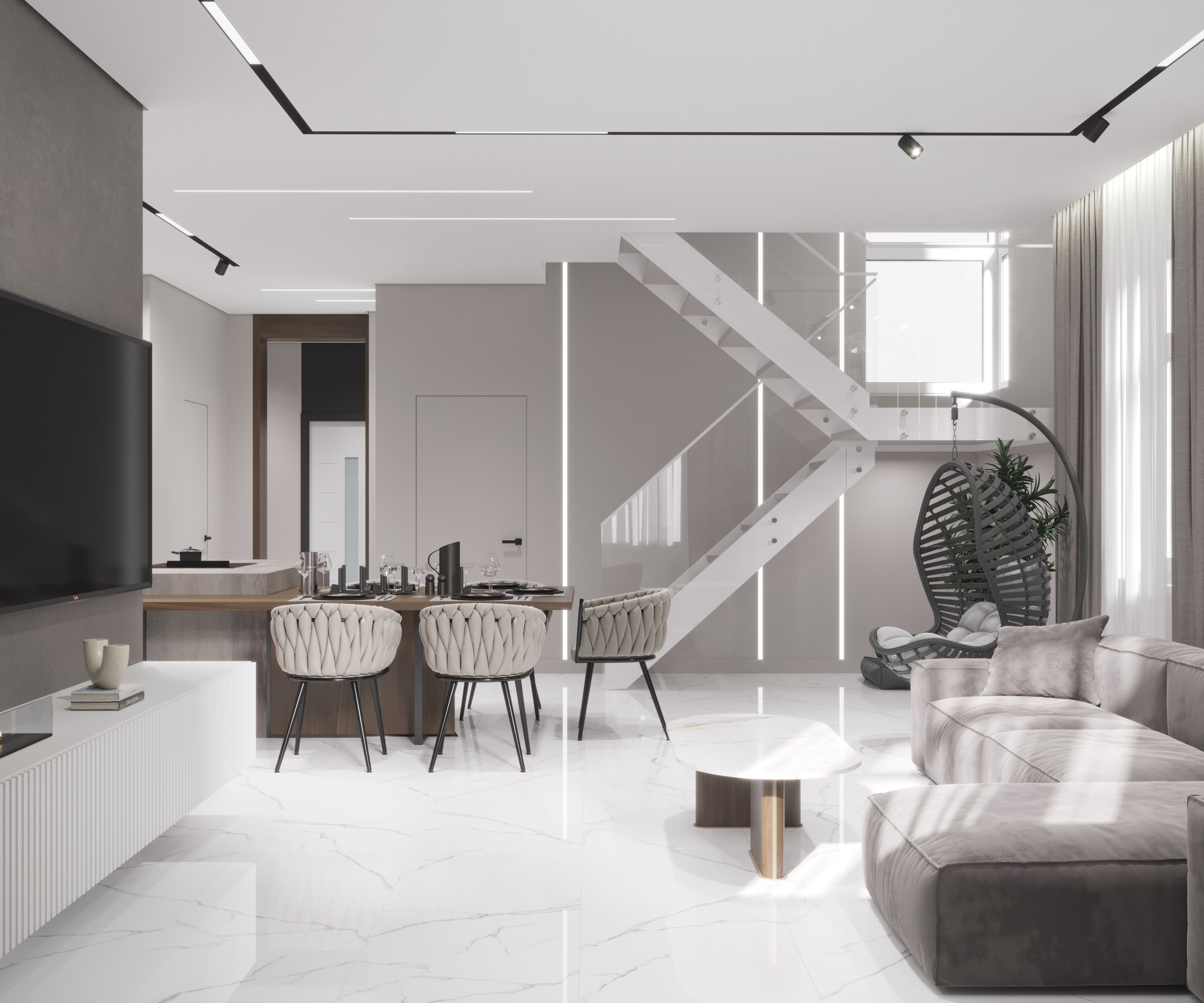 Дизайн - проект таунхауса под городом Екатеринбургом. Анастасия Дремина DREMINA INTERIORS