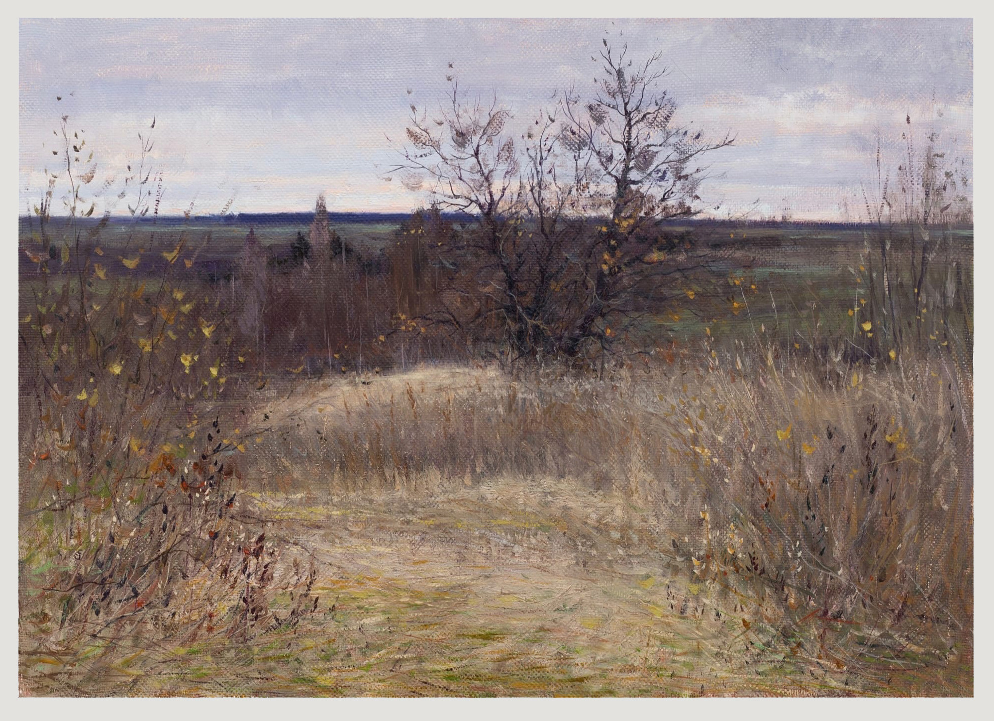 В ожидании снега. Художник Александр Каверин