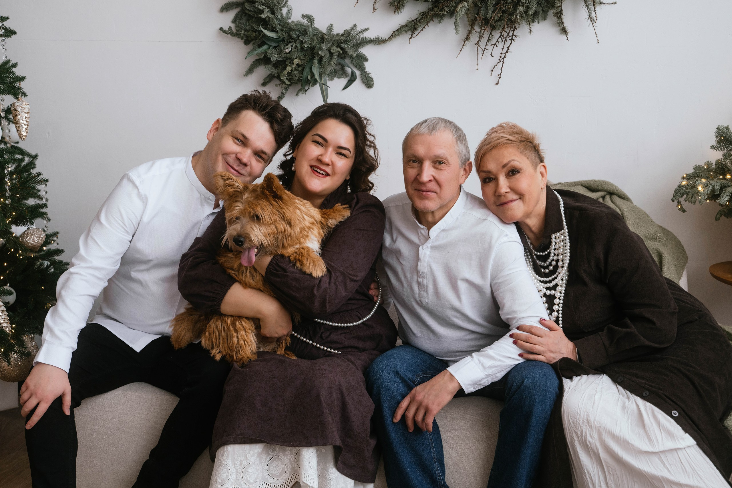 Семейная новогодняя в студии Hello. Свадебный, семейный фотограф в Рязани Лена Брант