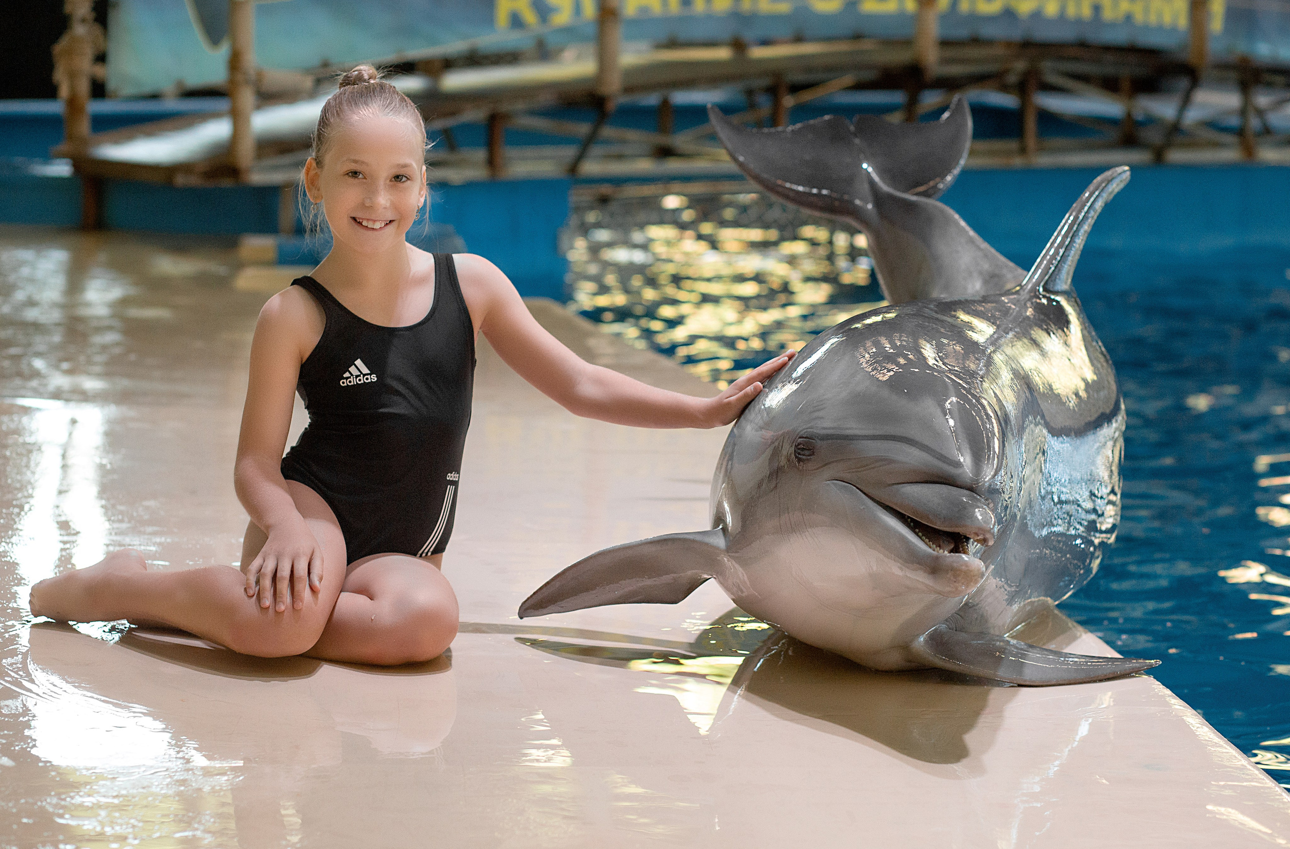 Арина и дельфины. Фотосессия с лошадьми в Нижнем Новгороде
