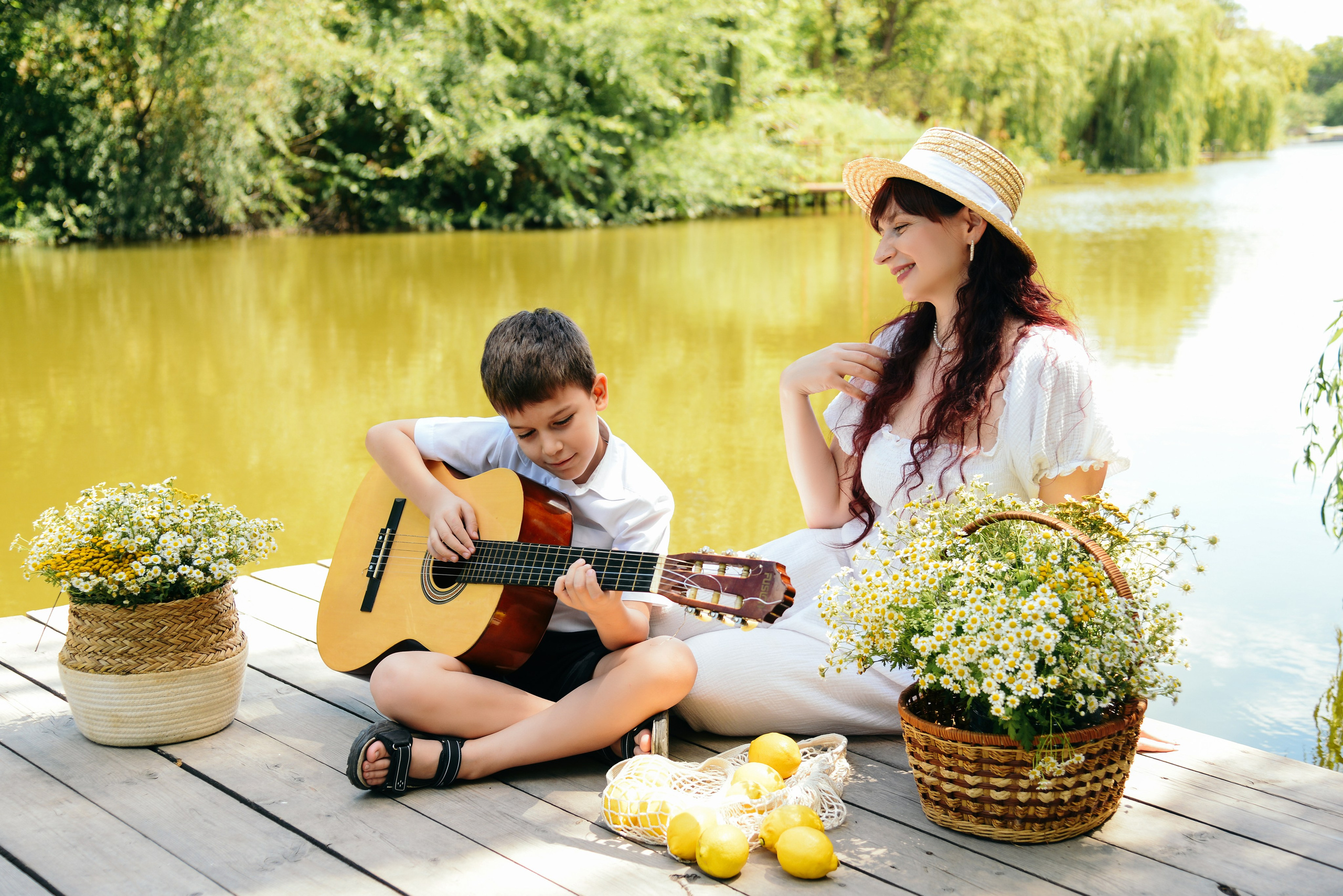 Вера, ромашки и Рома). Фотограф Ярута Оксана / Ростов-на-Дону