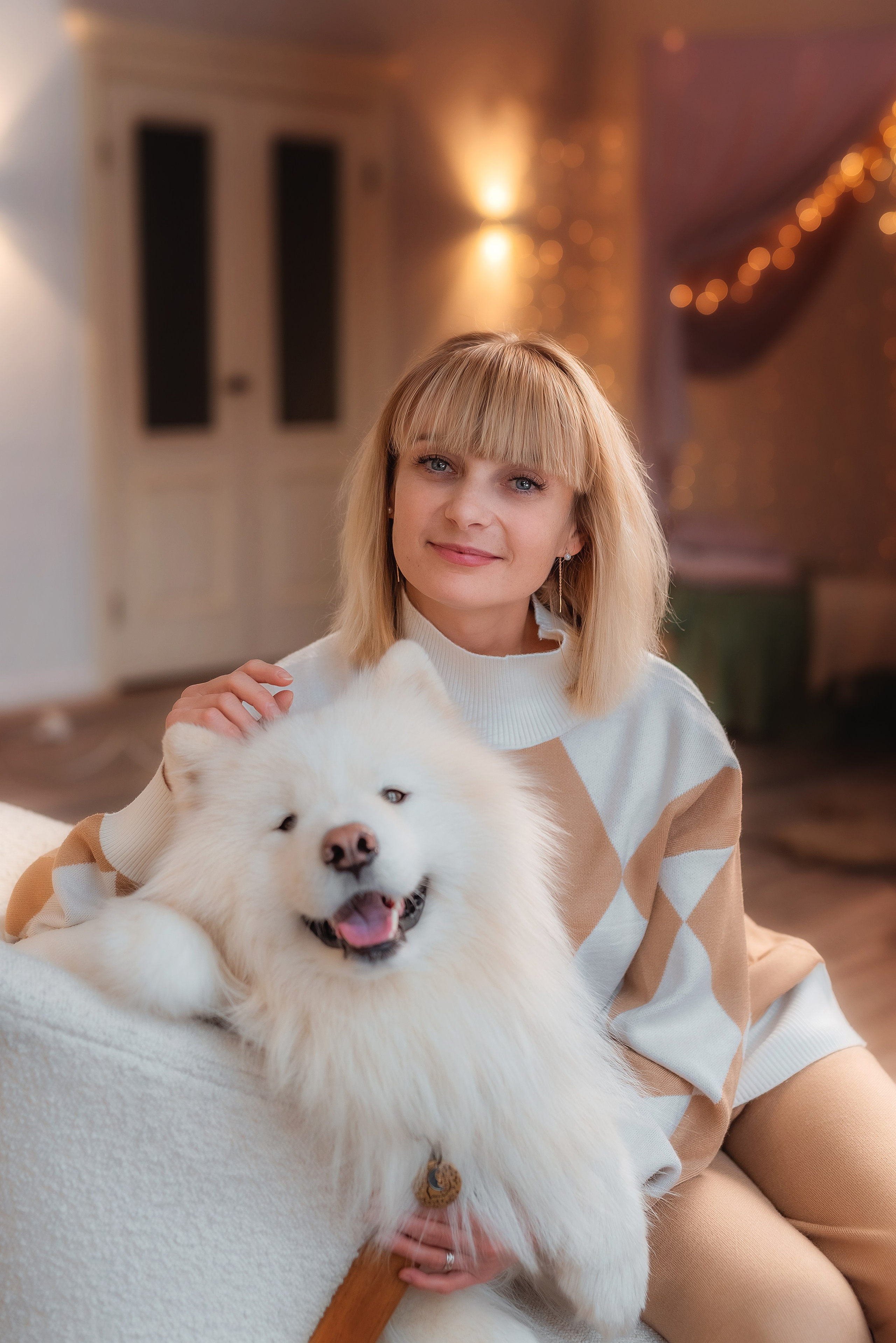 Фотосессия с самоедом. Семейный, детский фотограф в Воронеже Анна Никитина