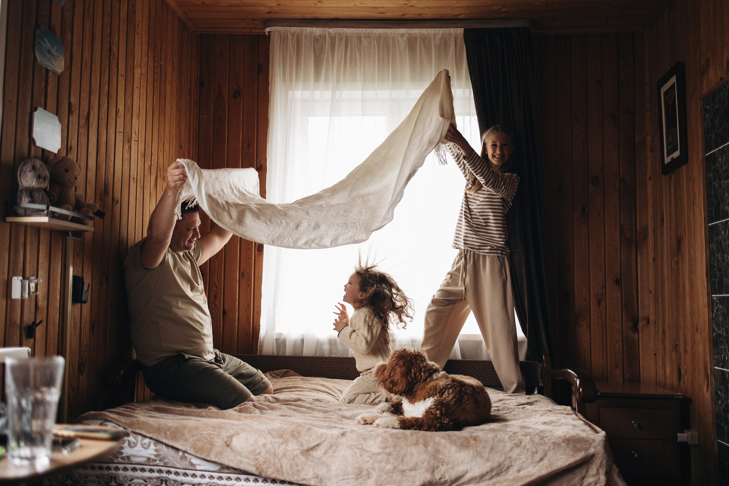 Домашняя съемка для Семёна, Маруси и Ани. Семейный фотограф в Москве Марина Петра