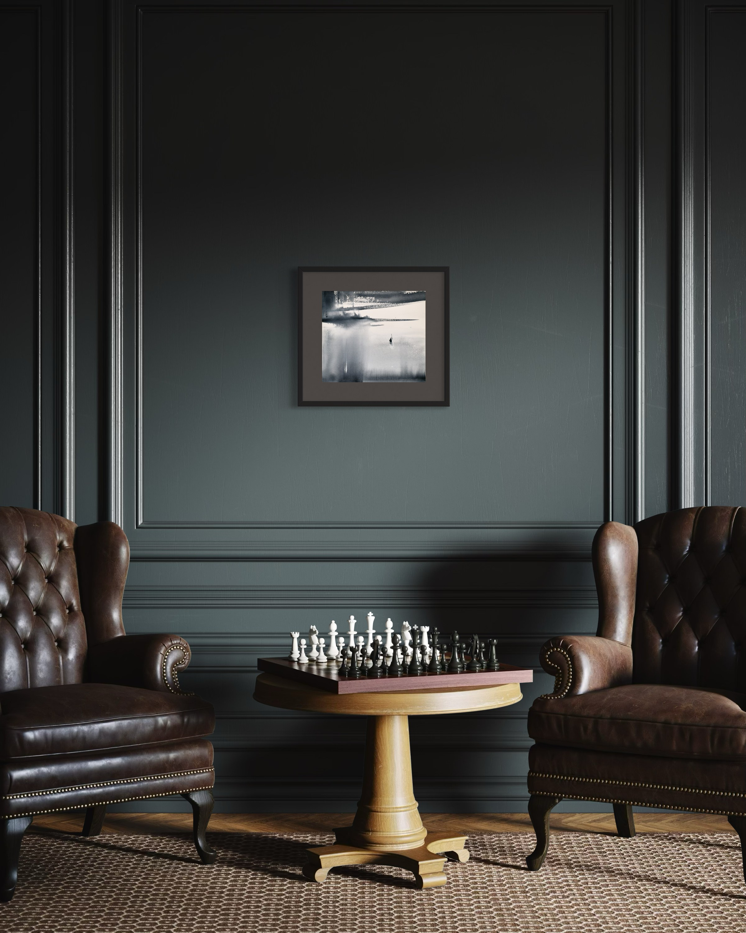 Абстрактный пейзаж 4 серии МОНОХРОМ (30×34 см) 4 000 р. ГАЛЕРЕЯ