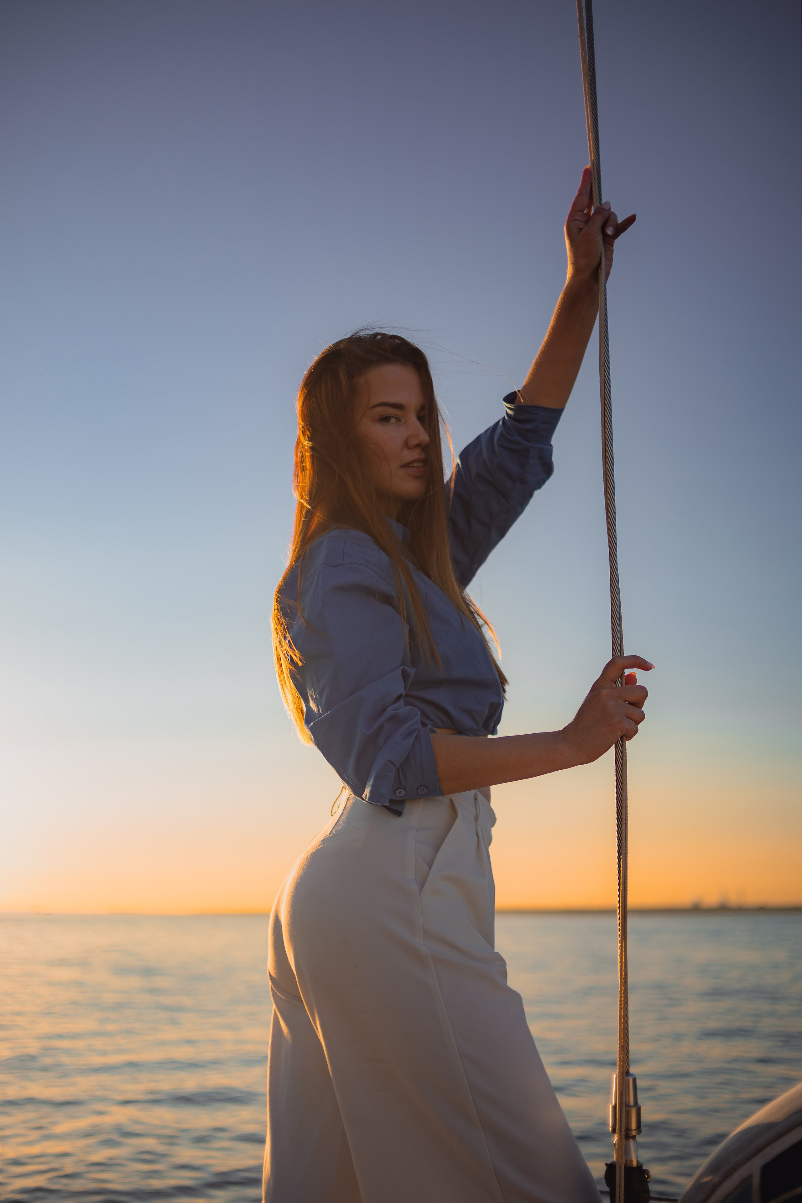 Фотосессия на яхте или шхуне на закате. Фотограф в Санкт-Петербурге и Москве Наталья Милли