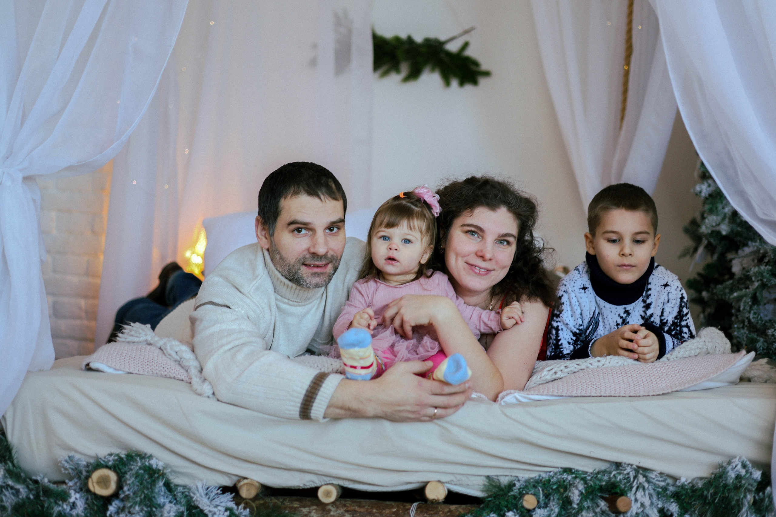 Новогодняя история «Нелля и ее семья». Фотограф в Москве Анастасия Калинина