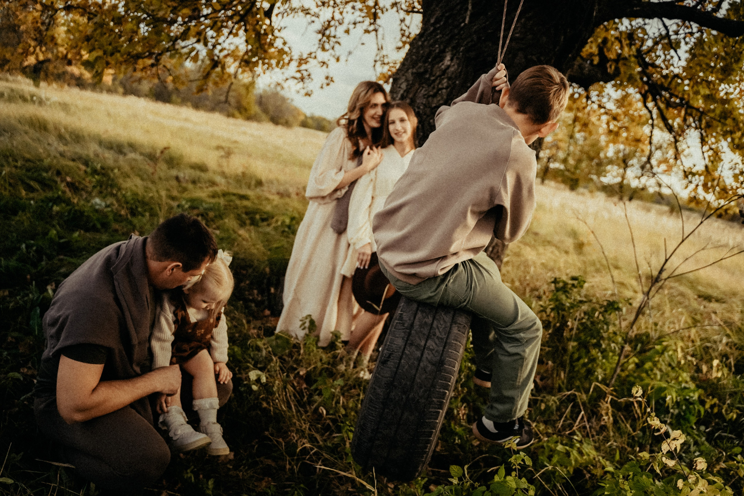 Семья на природе