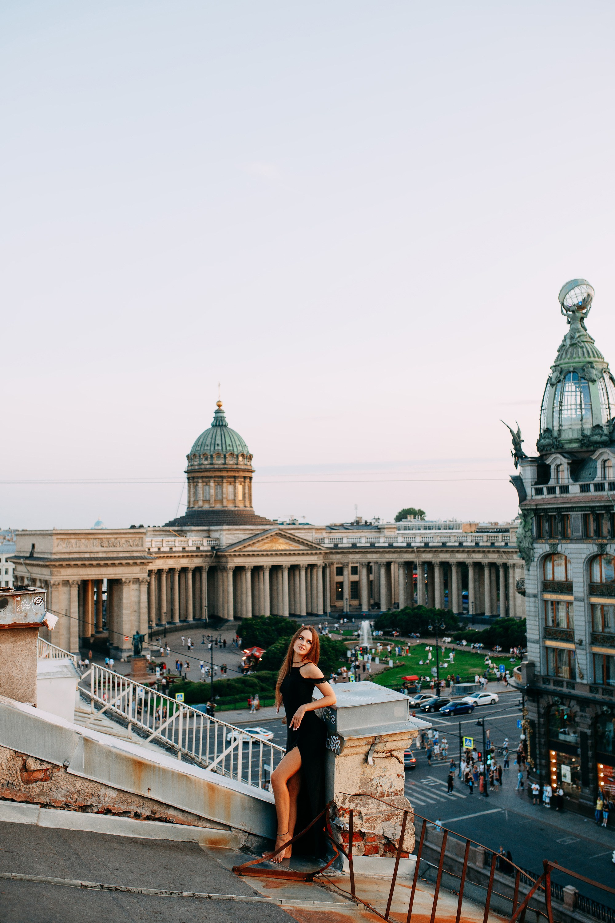 Крыша у Казанского и Зингера. Фотограф в Санкт-Петербурге Alina Film