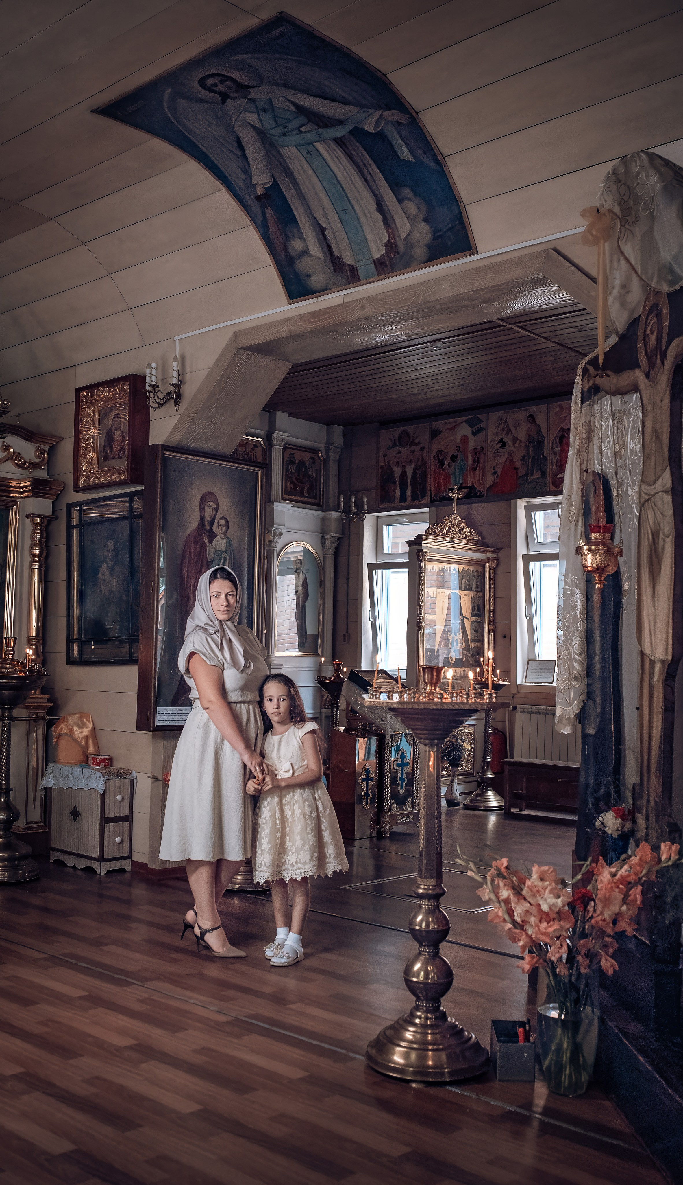 Съемка таинства крещения в храме Николая Чудотворца Красноярск. Фотографы крещения/венчания  Красноярск Татьяна и Вячеслав Переваловы