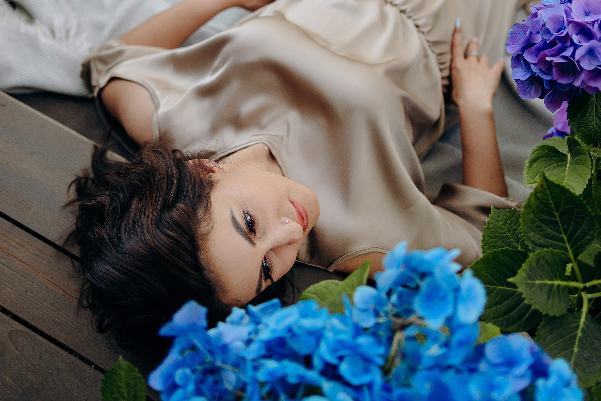 Свидание у дома с гортензией. Семейный фотограф в Пензе Мария Левина