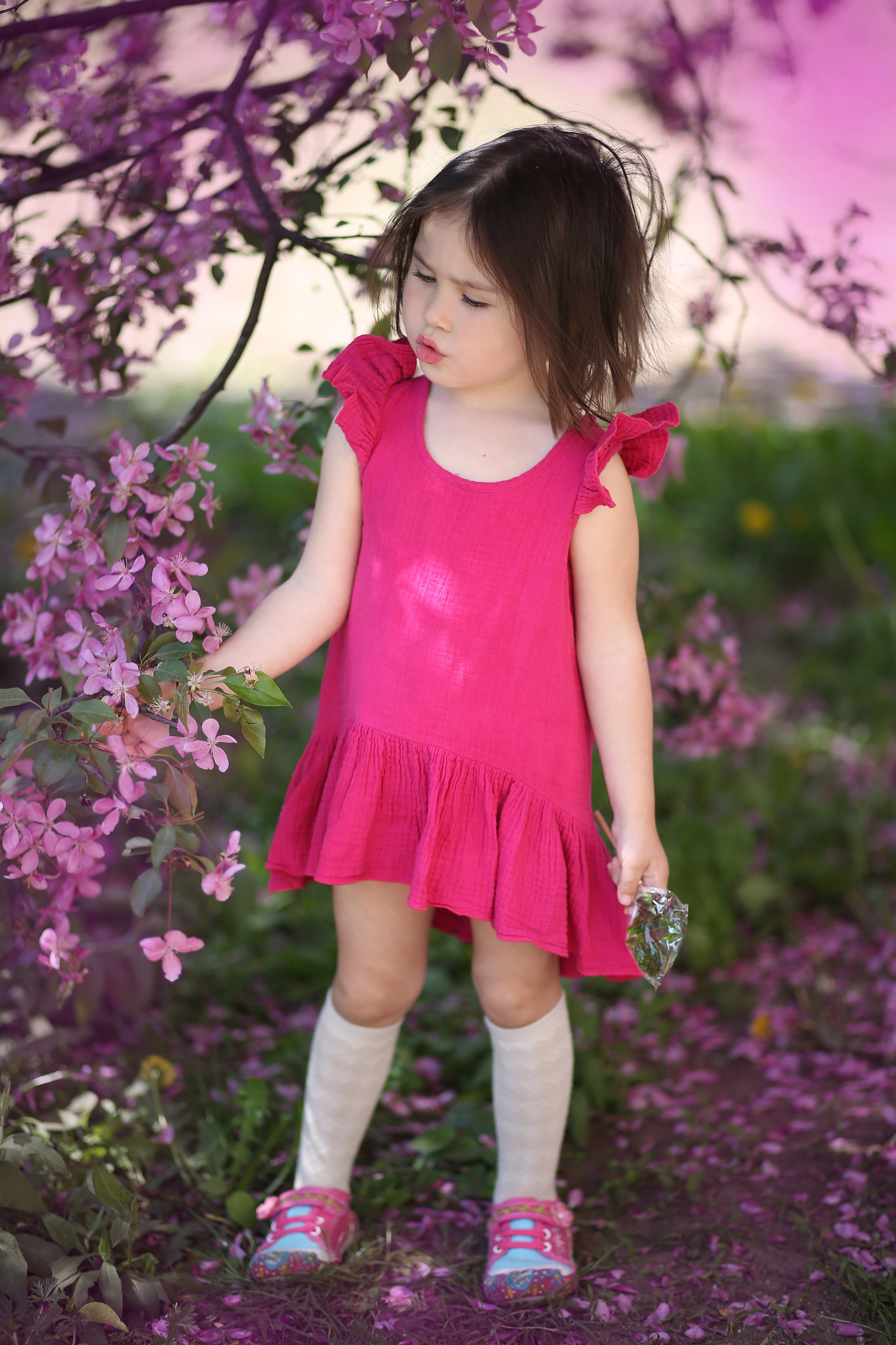 Фотопрогулка-яблони розовые. Семейный и детский фотограф в Москве и МО — Александра