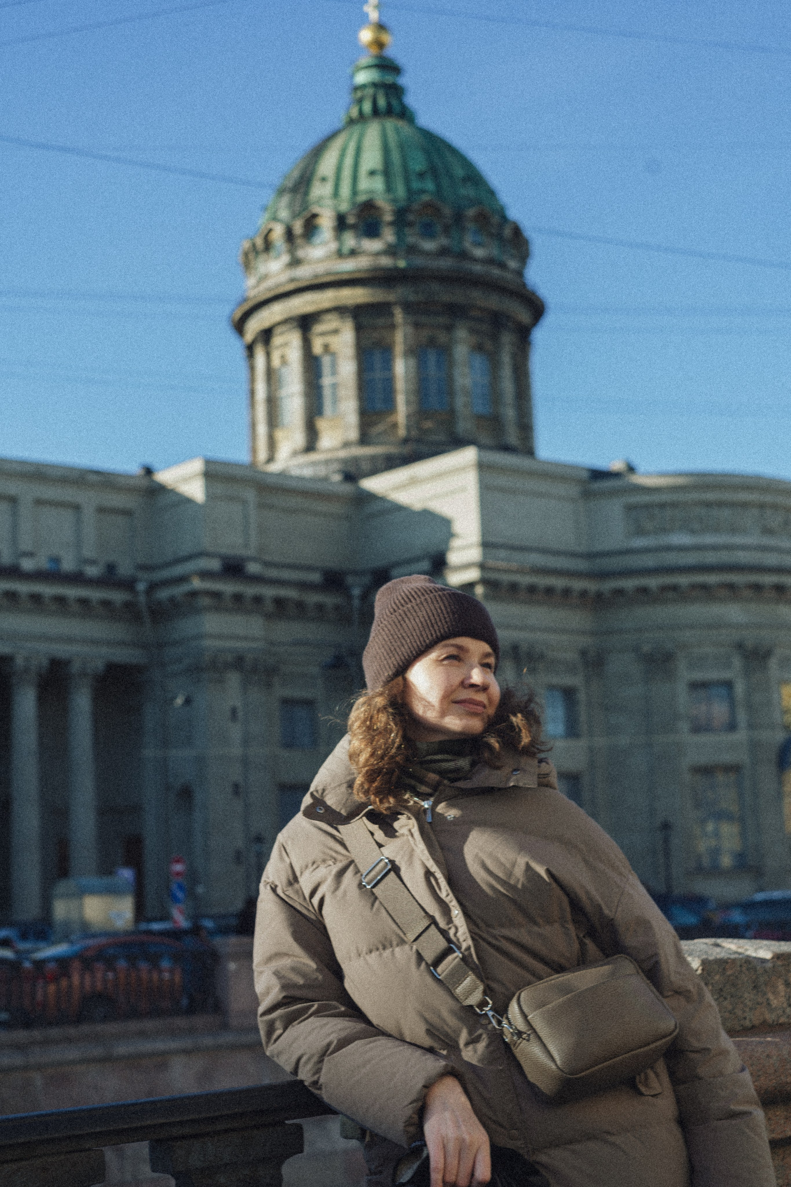 Казанский собор, фото на фоне  собора