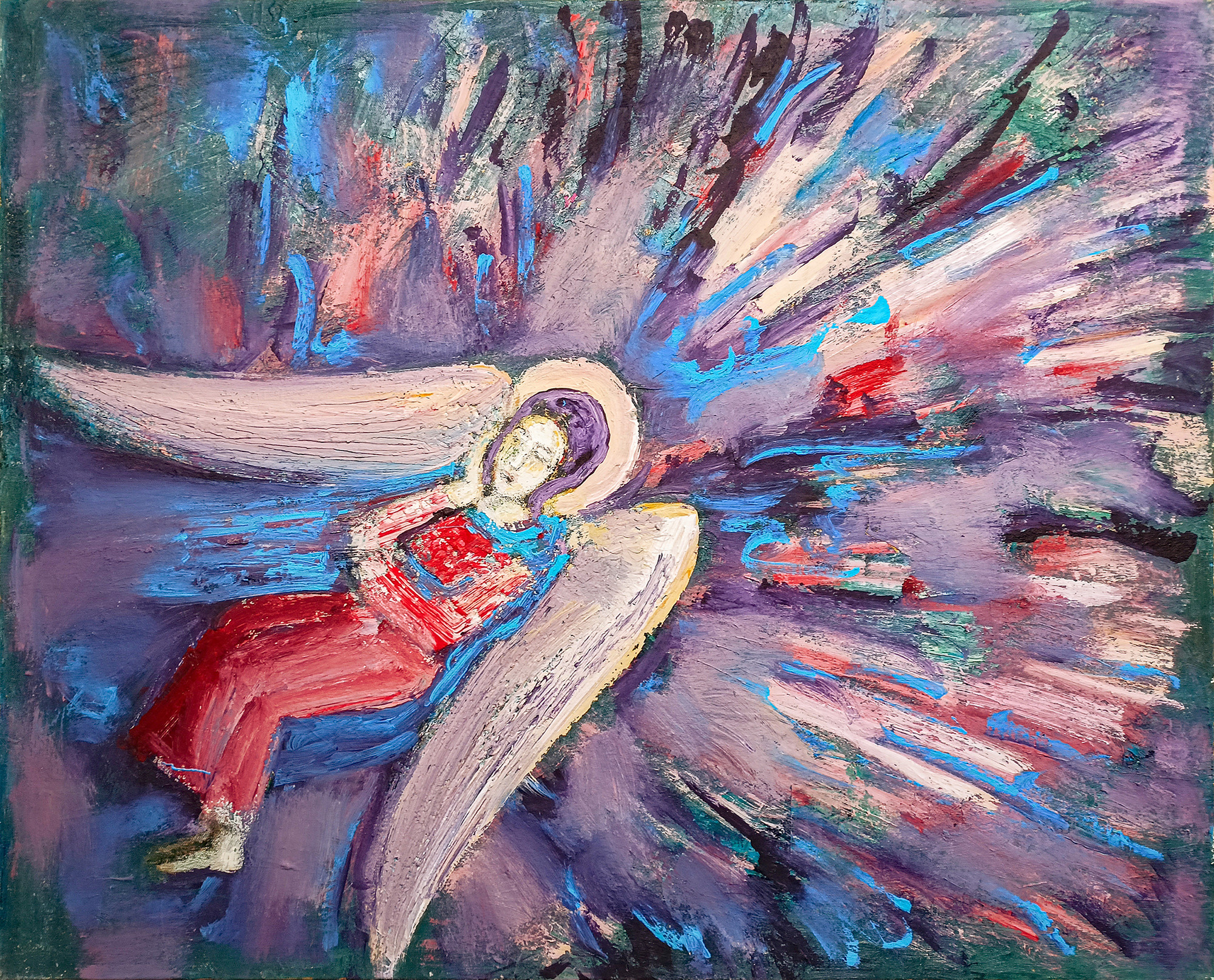 Без названия (Спящий ангел №2). б/д. Холст, масло, акрил. 80Х100см. Арт. BP-118