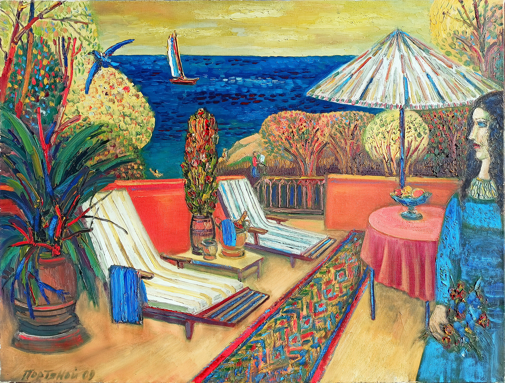 By the sea. 2010 Canvas, oil, acrylic. 60X80cm. Art. AP-003