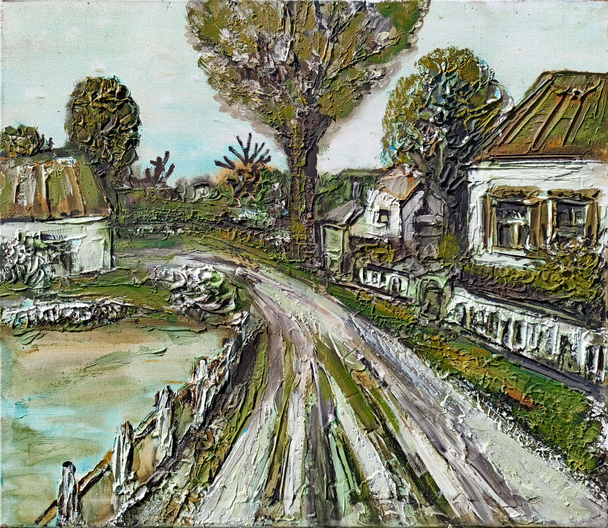 Пейзаж с дорогой. 2014г. Холст, масло, акрил. 60Х70см. Арт. AP-019