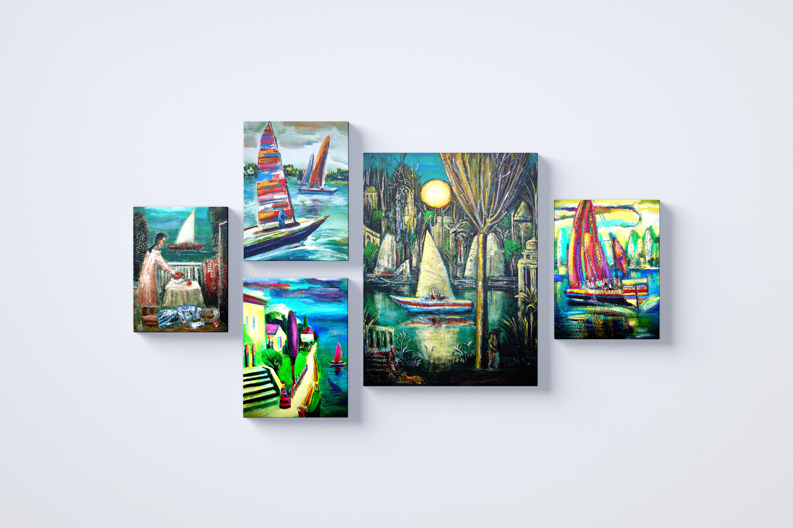 Paintings of V. Portyanoy in the interior. Contemporary artist Vladimir Portyanoy. Painting, graphics