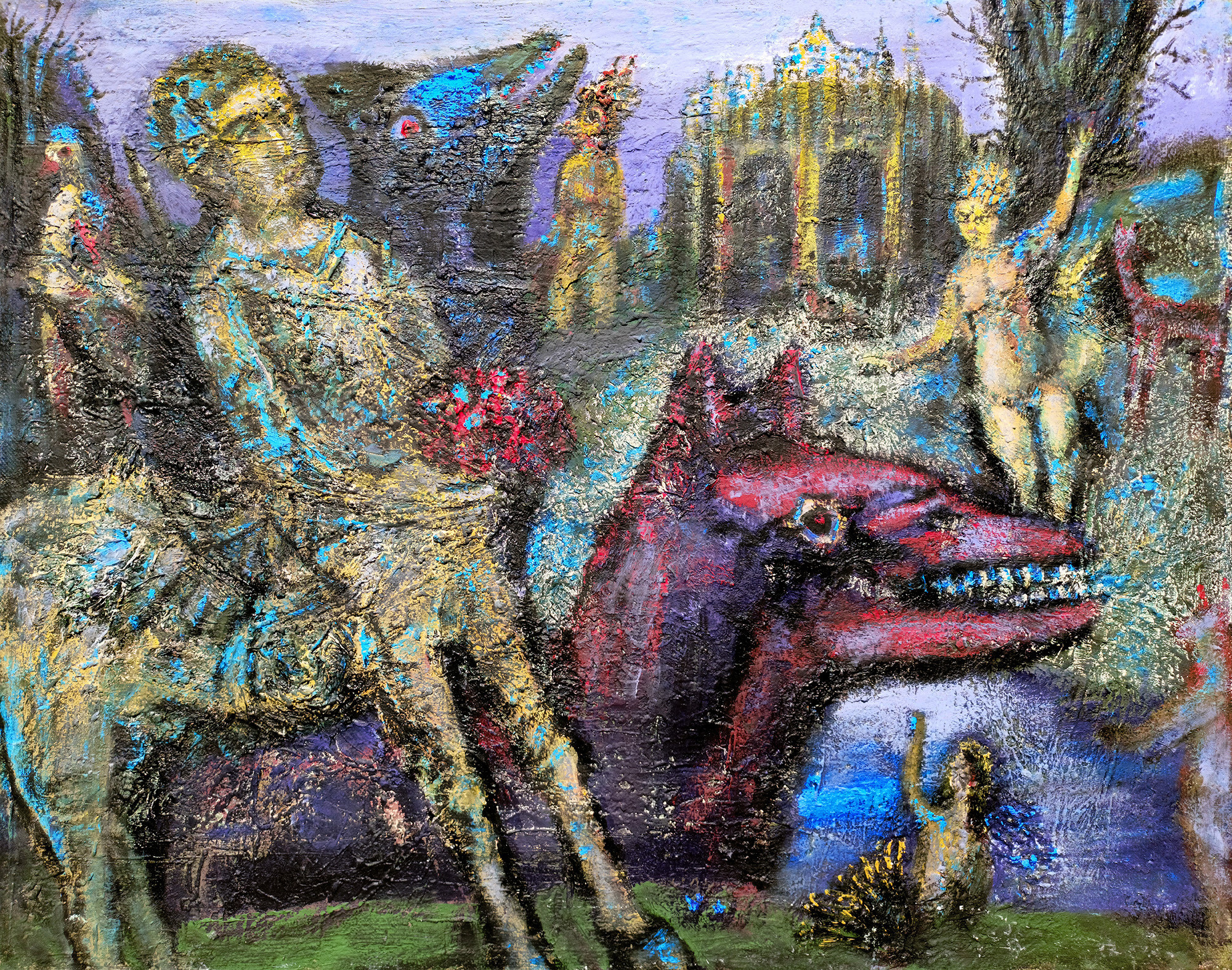 Мифический сюжет. 1998-2013гг. Холст, масло. 70Х90см. Арт. AP-049