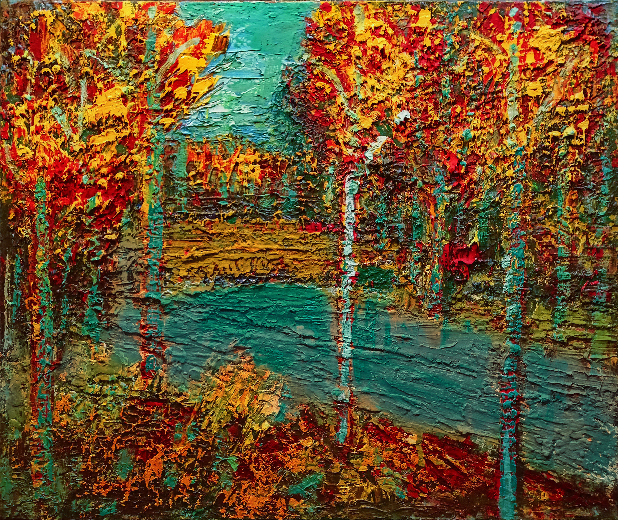 Без названия (Осень №1). б/д. Холст, масло, акрил. 50Х70см. Арт. BP-076