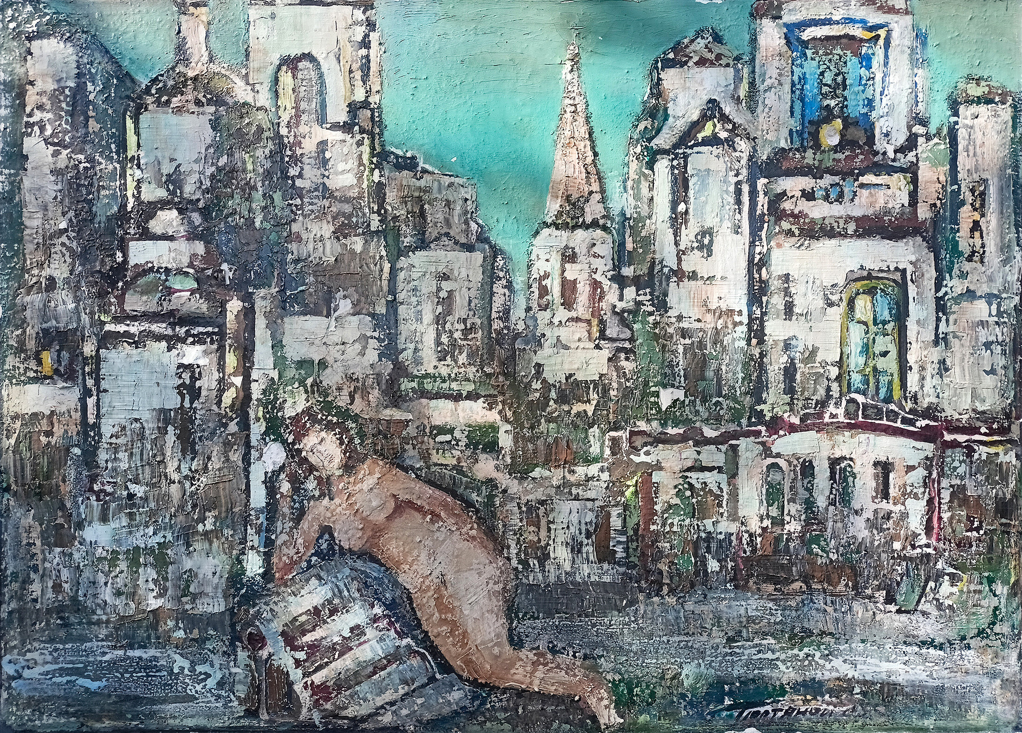 Зимний сон. 2004г. Холст, масло, акрил. 50Х70см. Арт. AP-026