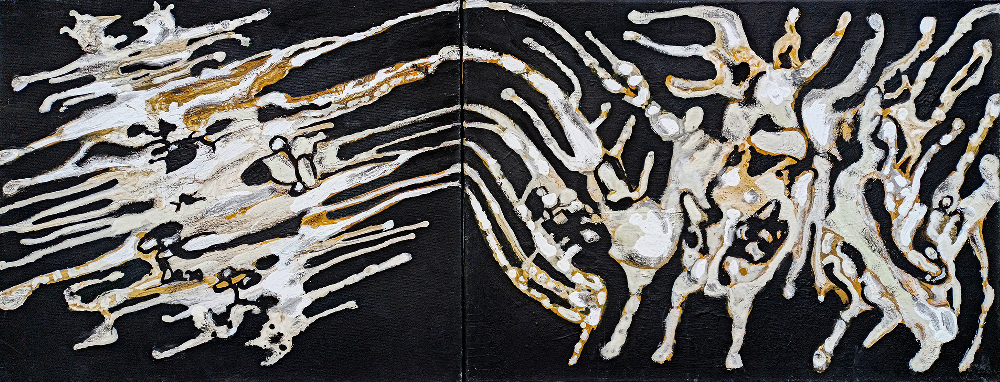 Блинные облака 8 (из 2 частей). 2016-2017гг. Холст, масло, акрил. 90Х50см. Арт. AP-124	