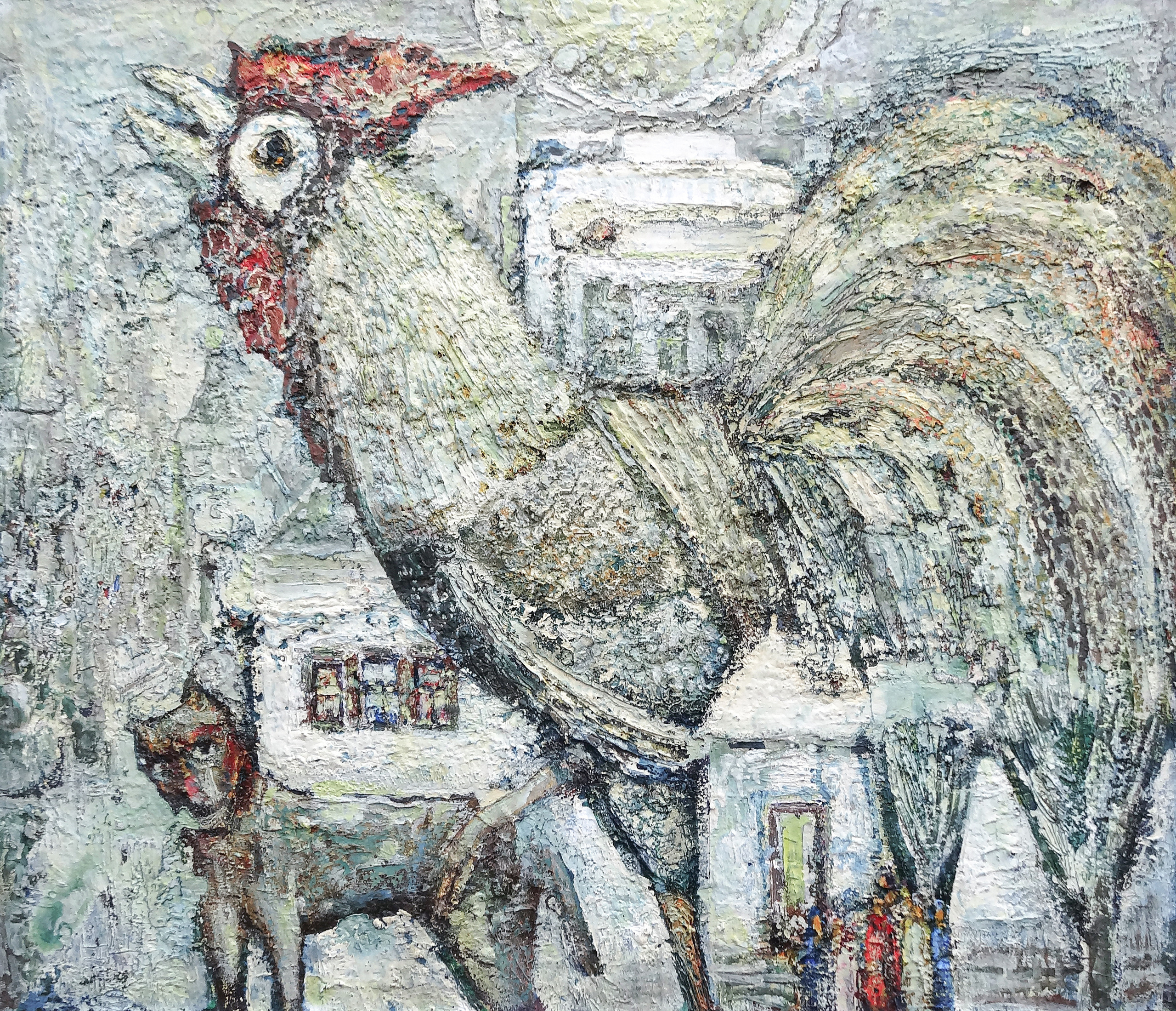 Белый петух. 1993-2003гг. Холст, масло. 80Х100см. Арт. ...