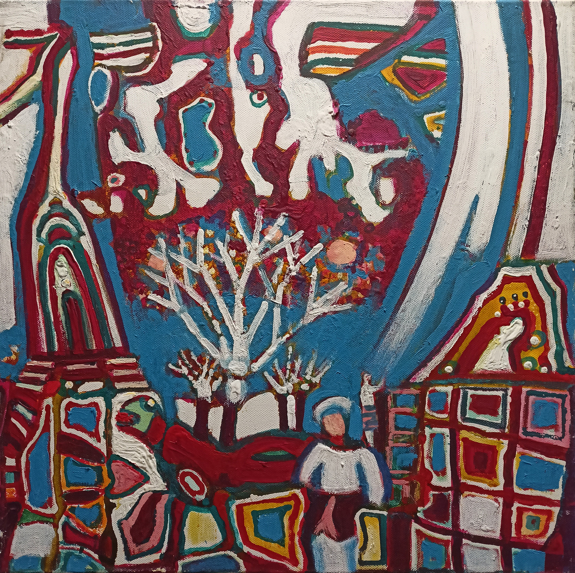 Инсталляция №5. Солнечный зайчик. б/д. Холст, акрил. 50Х50см. Арт. CP-030