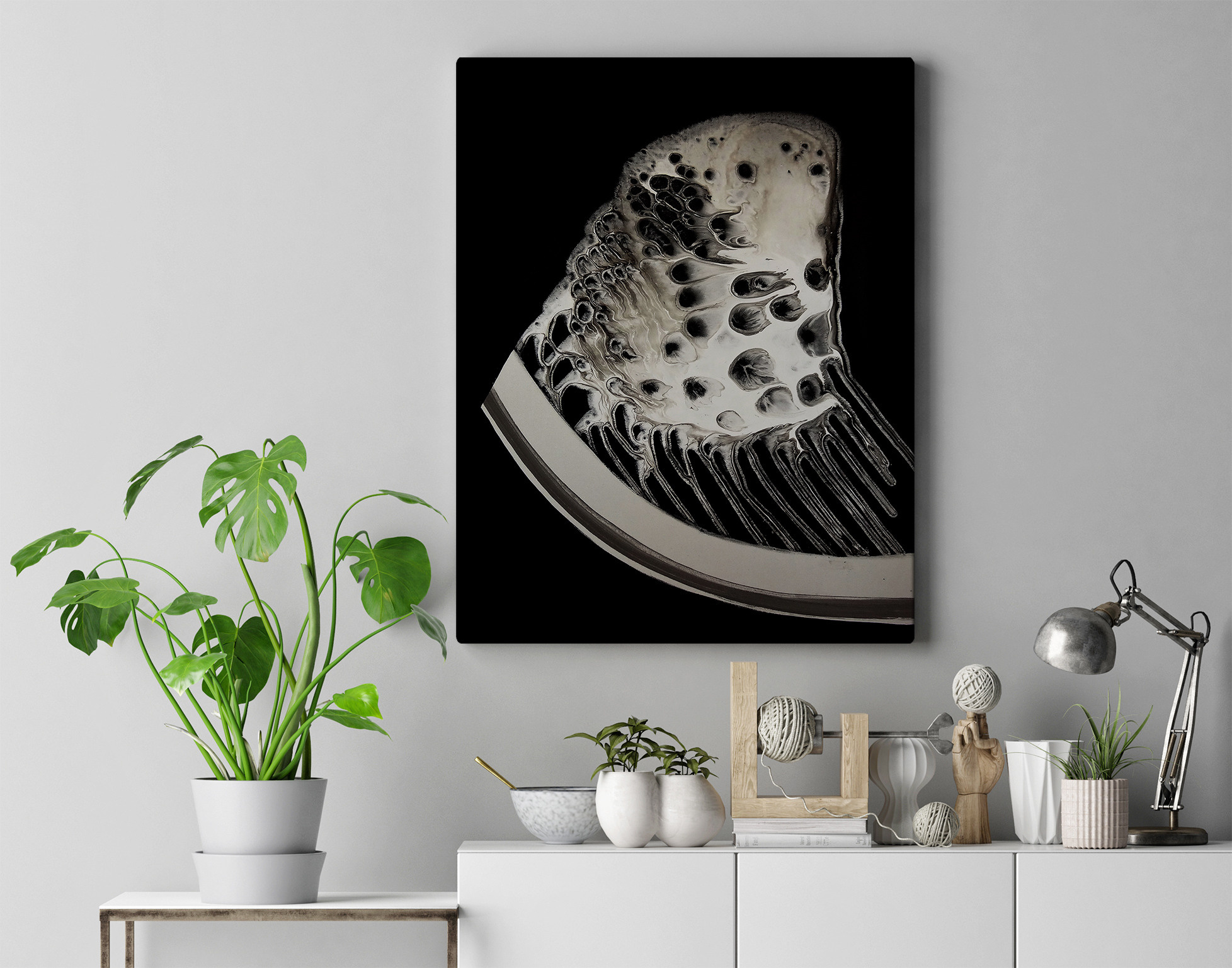 Paintings of V. Portyanoy in the interior. Contemporary artist Vladimir Portyanoy. Painting, graphics