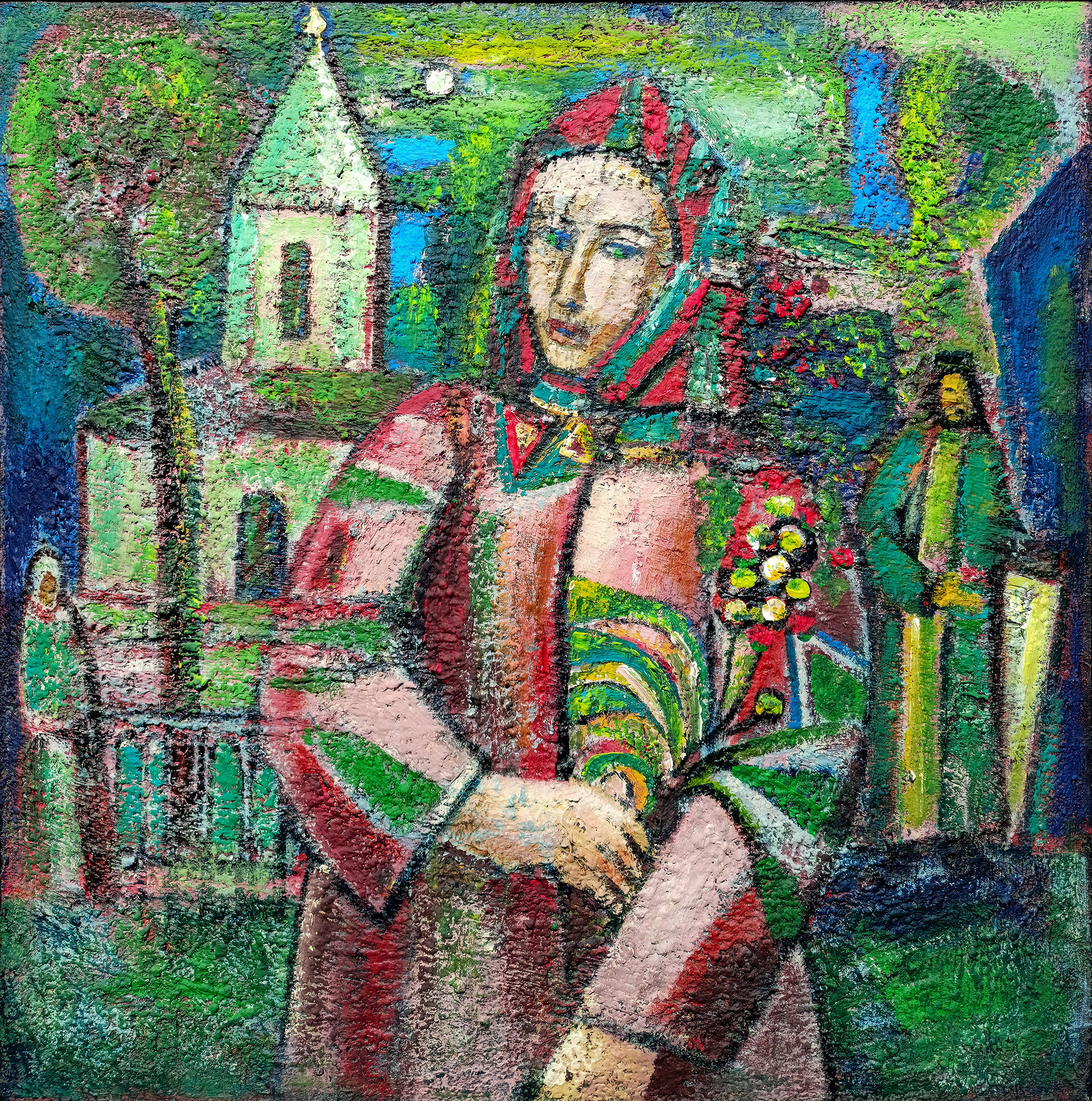 Без названия (Летнее настроение). 1983г. Холст, масло, акрил. 90Х90см. Арт. AP-046	