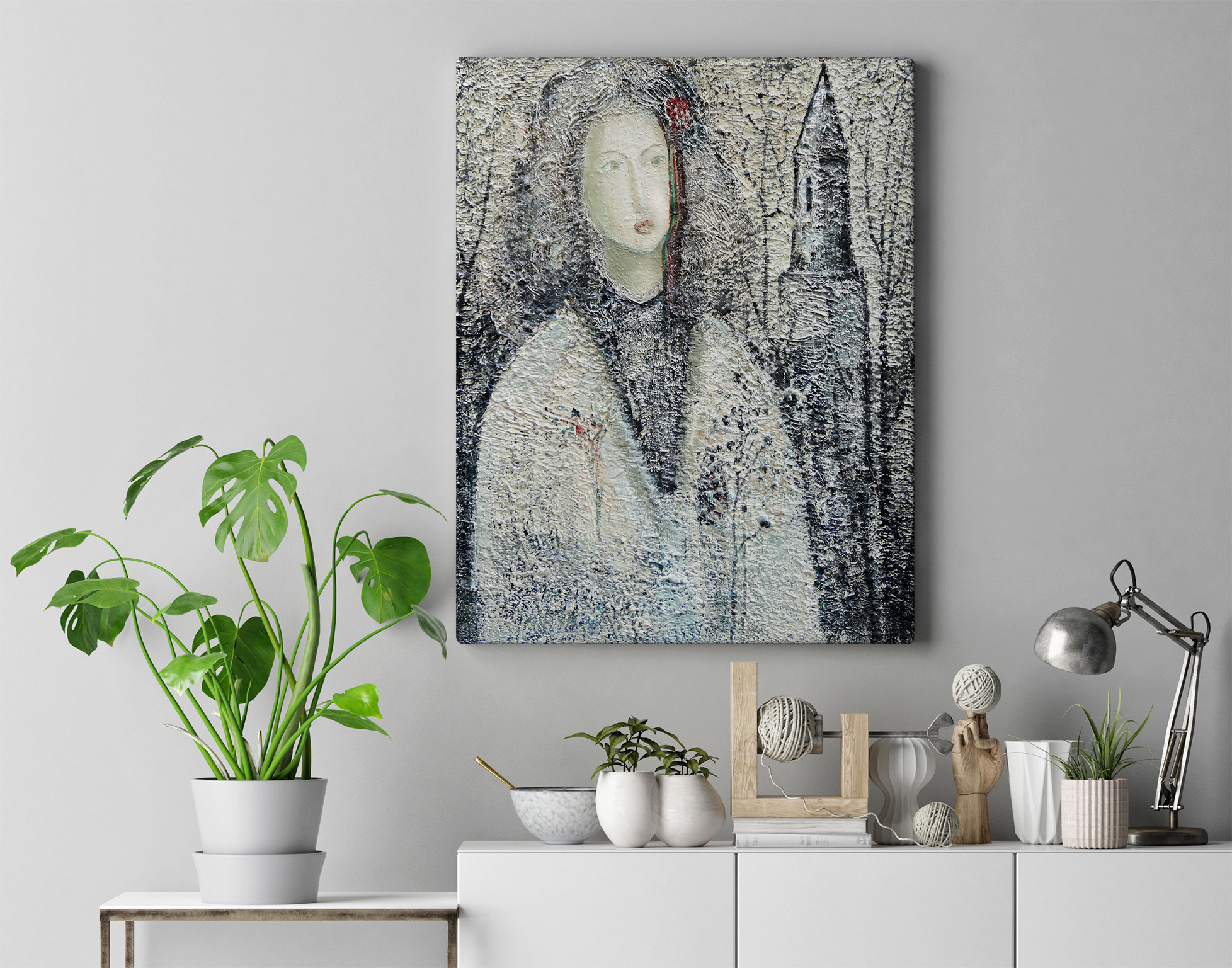 Paintings of V. Portyanoy in the interior. Contemporary artist Vladimir Portyanoy. Painting, graphics