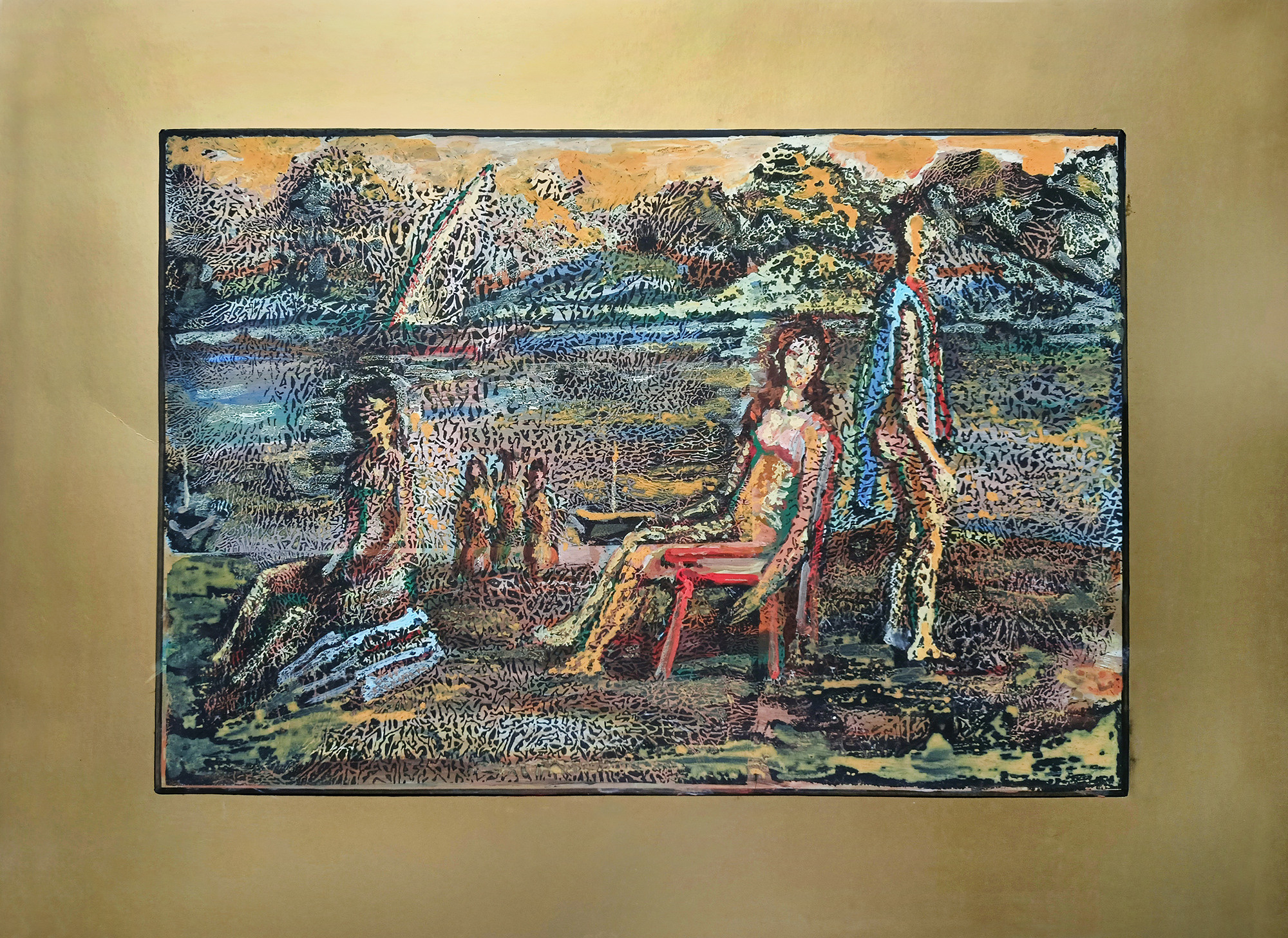 У моря. Картон, масло. Арт. HG-042