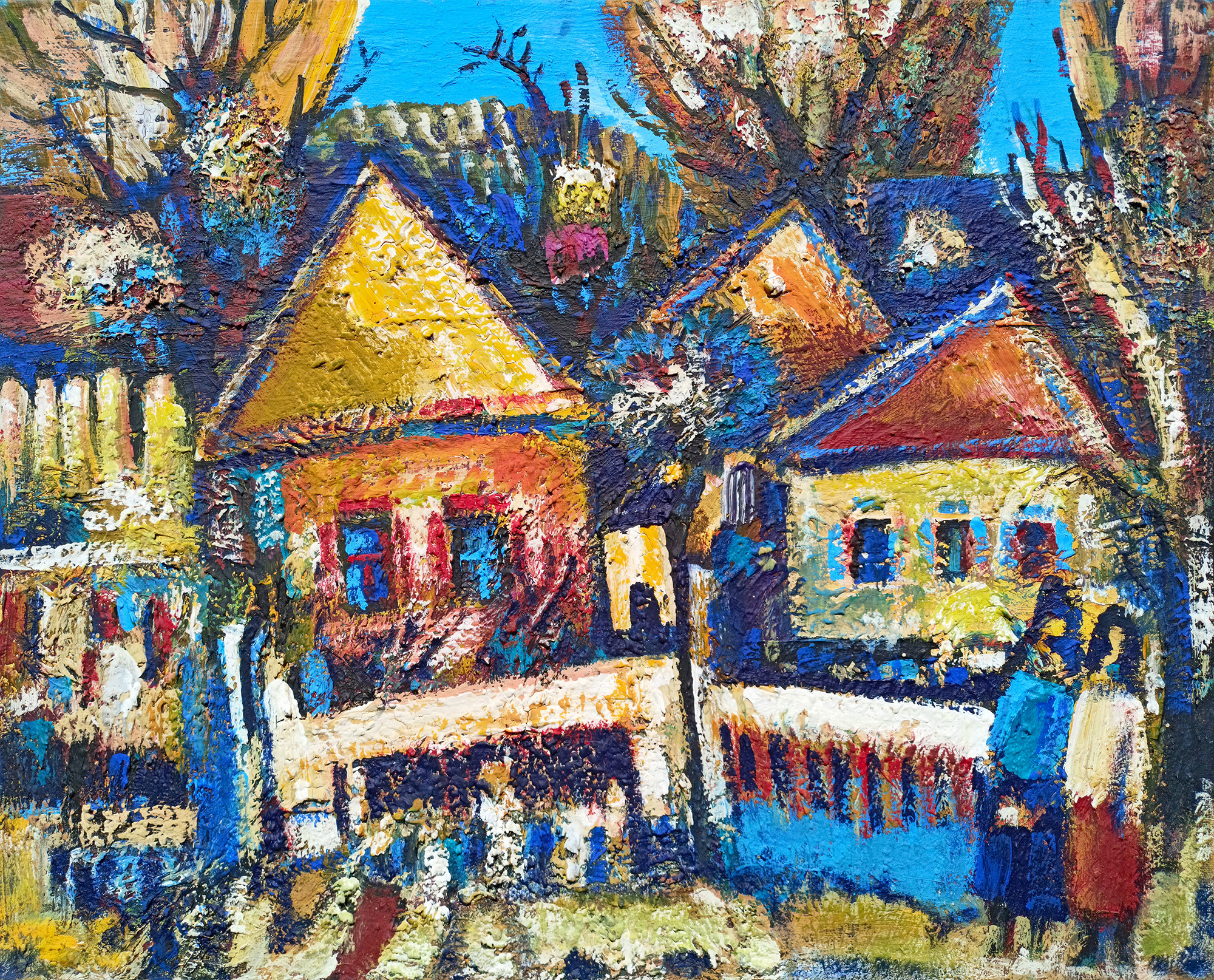 Дорога в деревню. 2014г. Холст, масло, акрил. 65Х80см. Арт. AP-056