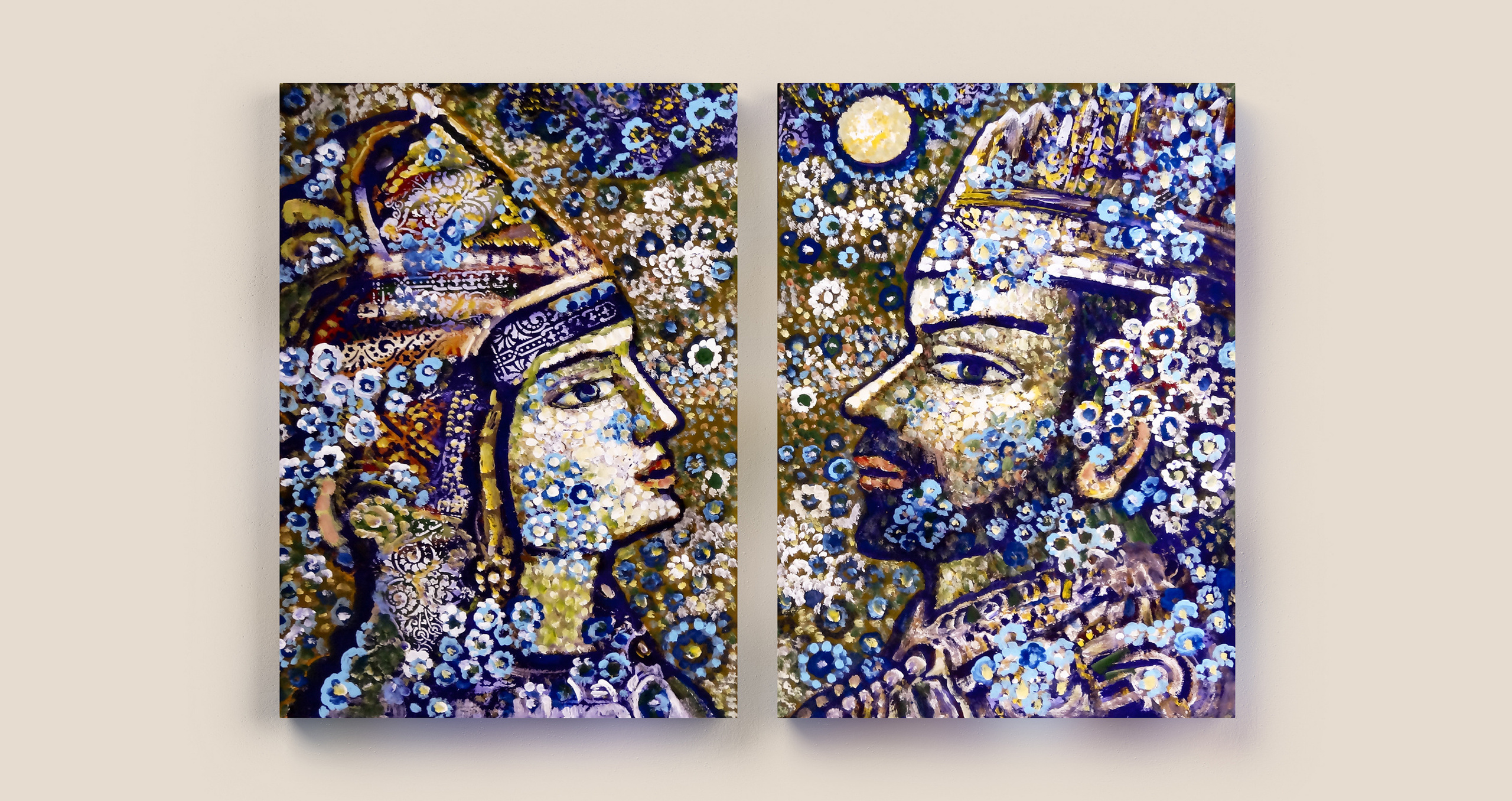 Paintings of V. Portyanoy in the interior. Contemporary artist Vladimir Portyanoy. Painting, graphics