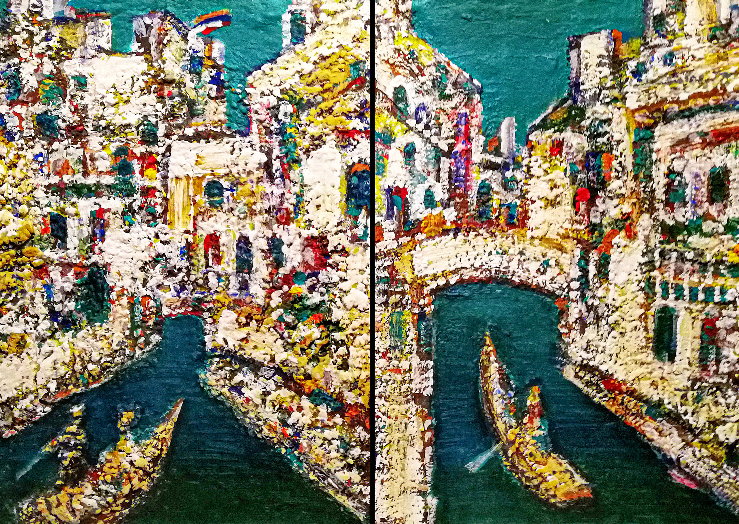 Venice #1 (diptych). 2015-2019 Canvas, oil, acrylic. 70X100cm. In a private collection.