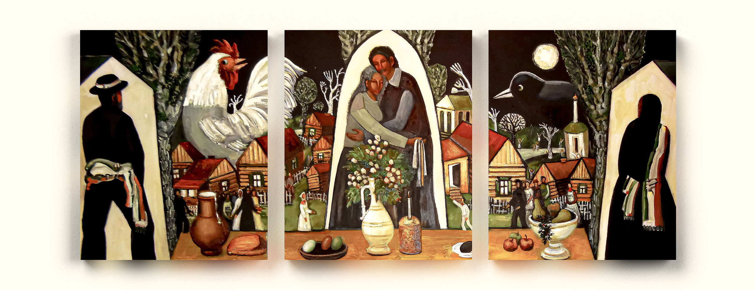 Paintings of V. Portyanoy in the interior. Contemporary artist Vladimir Portyanoy. Painting, graphics