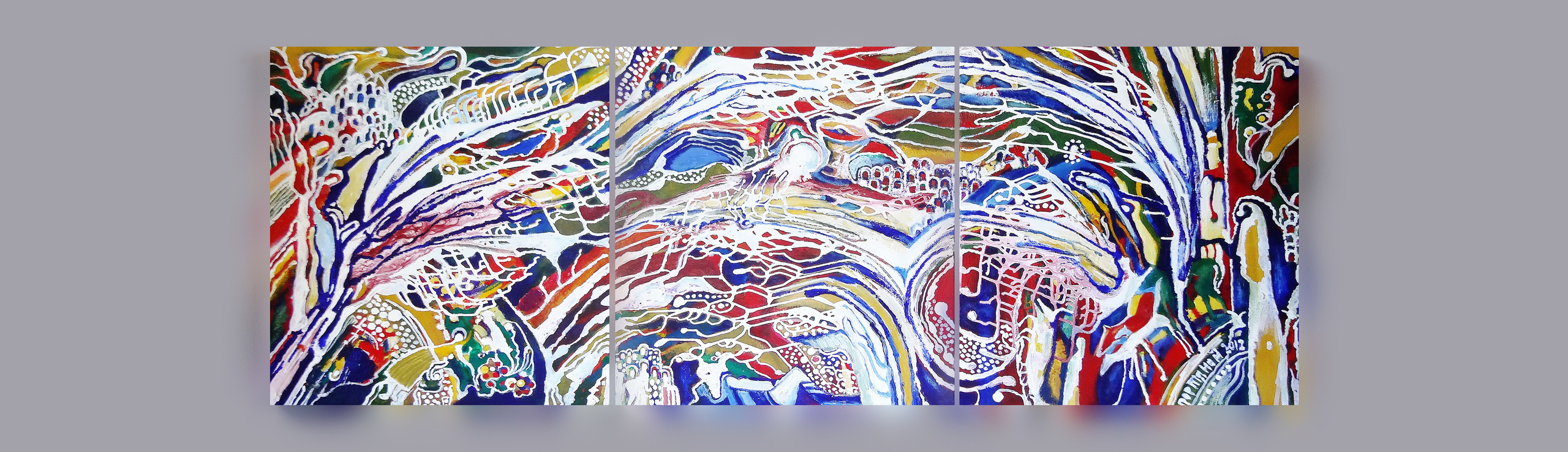 Paintings of V. Portyanoy in the interior. Contemporary artist Vladimir Portyanoy. Painting, graphics