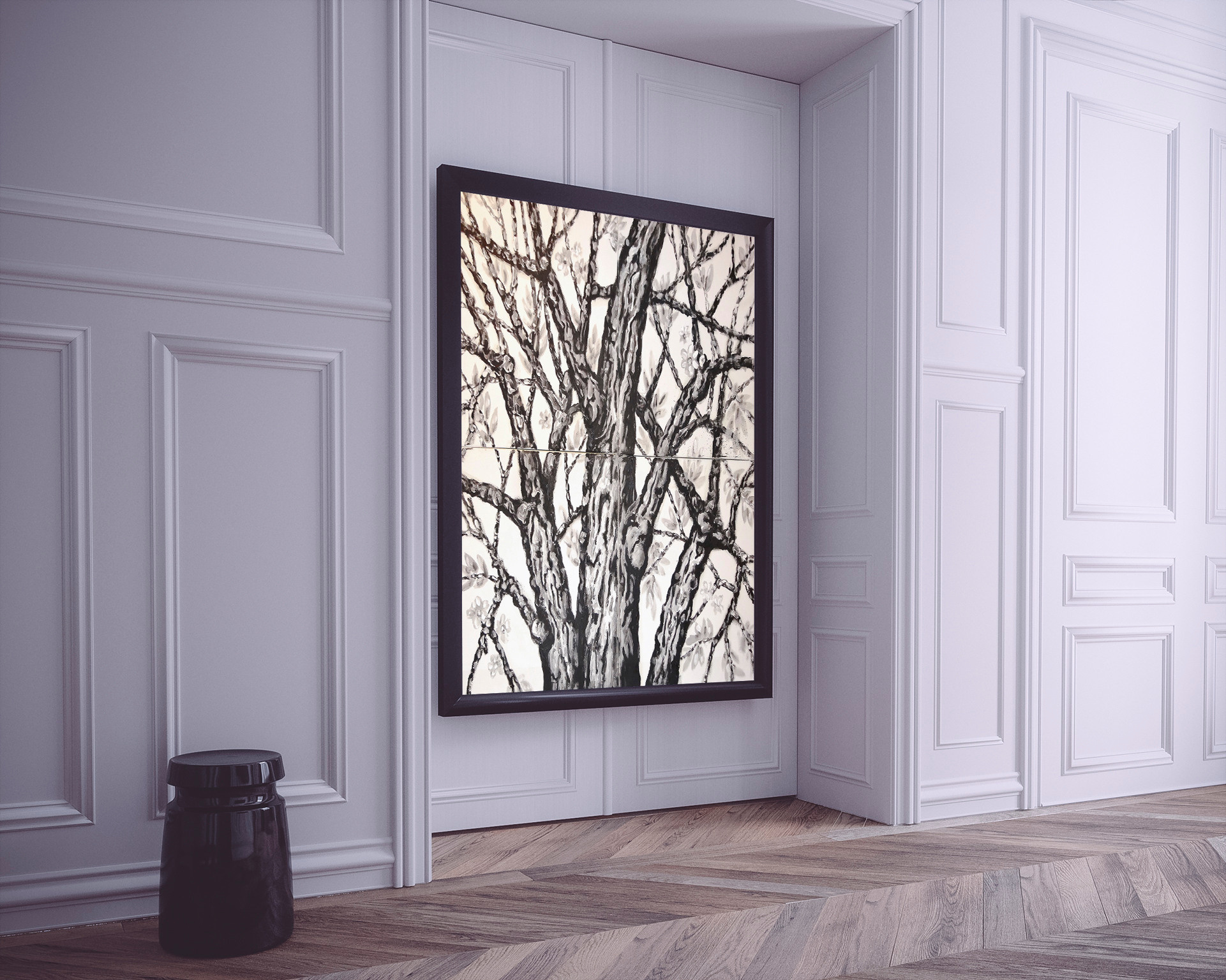 Paintings of V. Portyanoy in the interior. Contemporary artist Vladimir Portyanoy. Painting, graphics