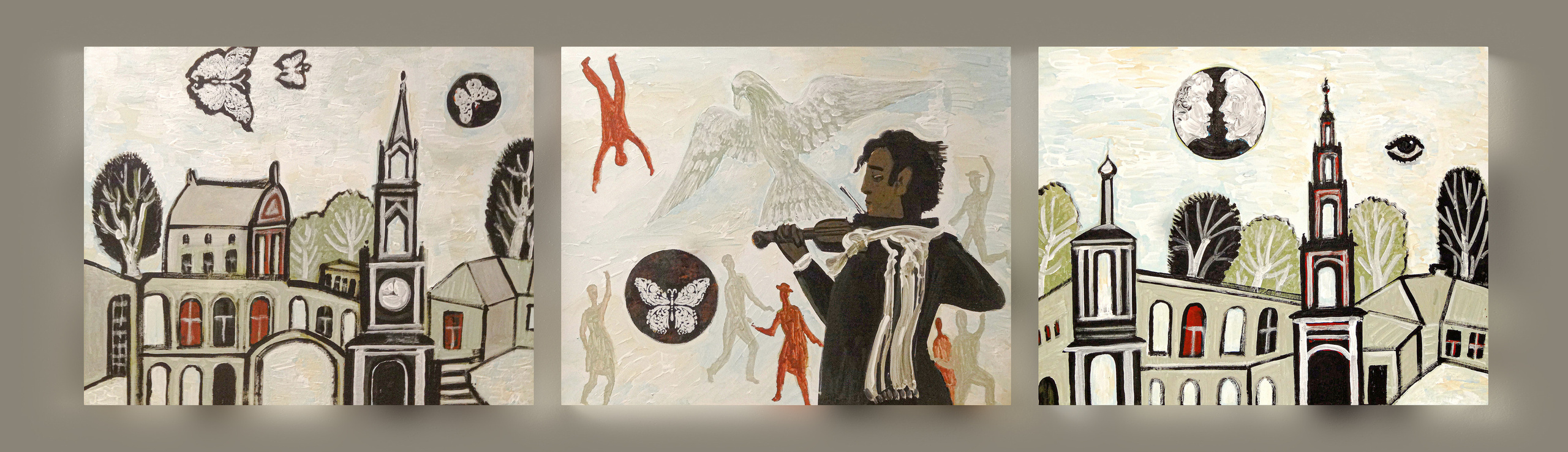 Paintings of V. Portyanoy in the interior. Contemporary artist Vladimir Portyanoy. Painting, graphics