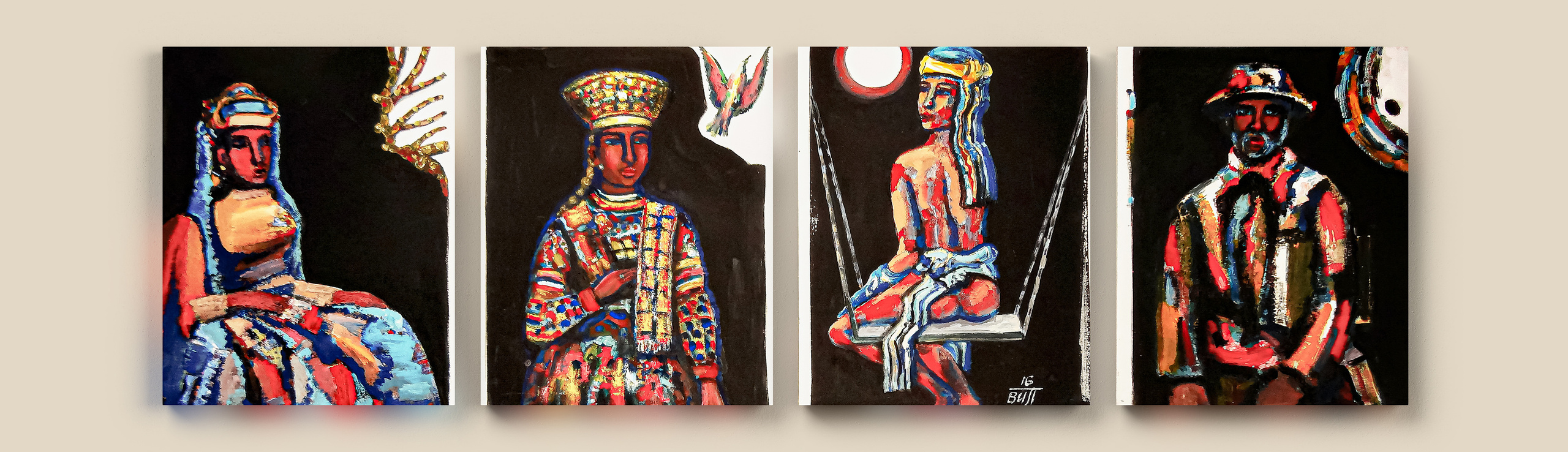 Paintings of V. Portyanoy in the interior. Contemporary artist Vladimir Portyanoy. Painting, graphics