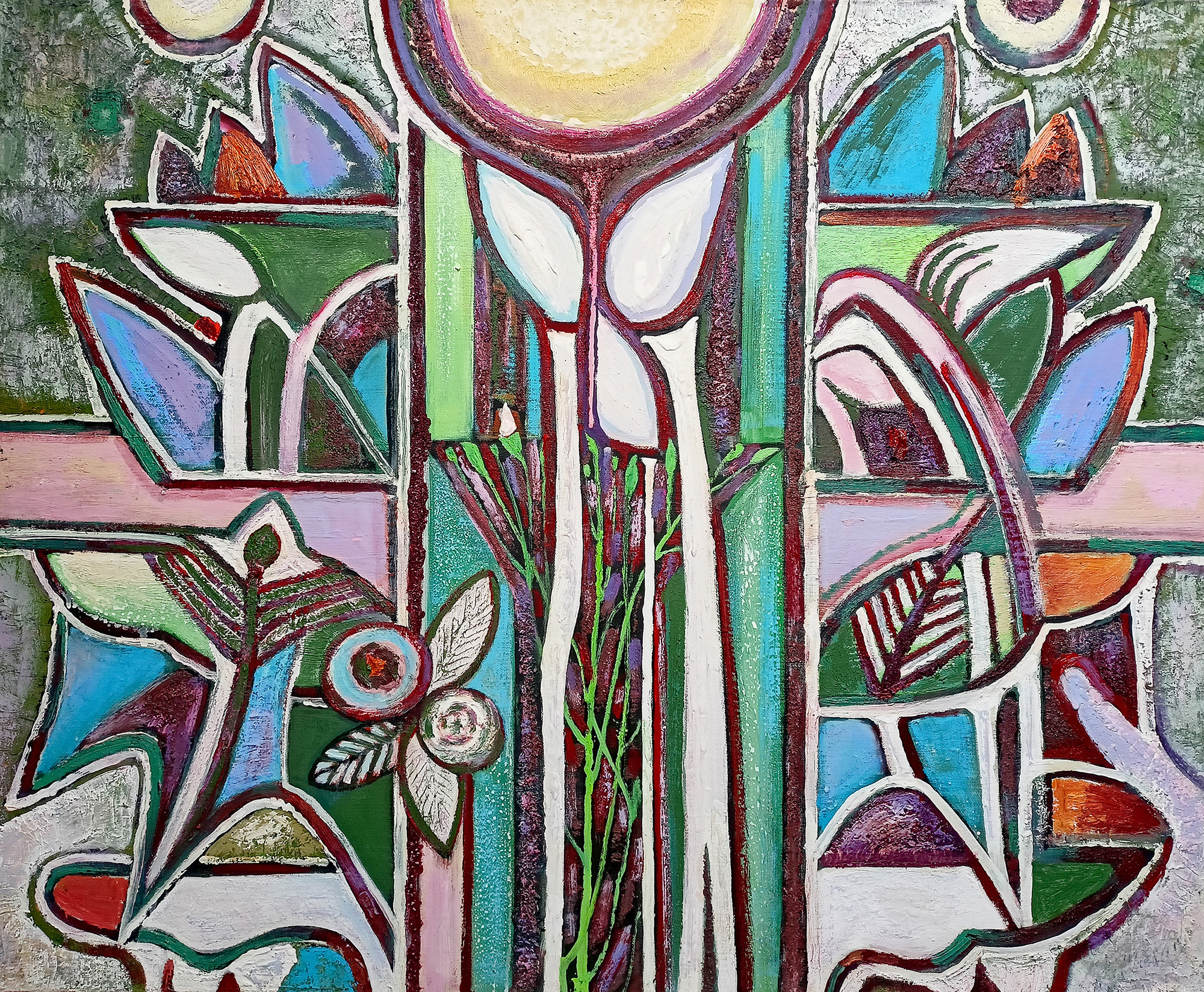 Без названия (Витражи №2). б/д. Холст, масло, акрил. 80Х100см. Арт. BP-123