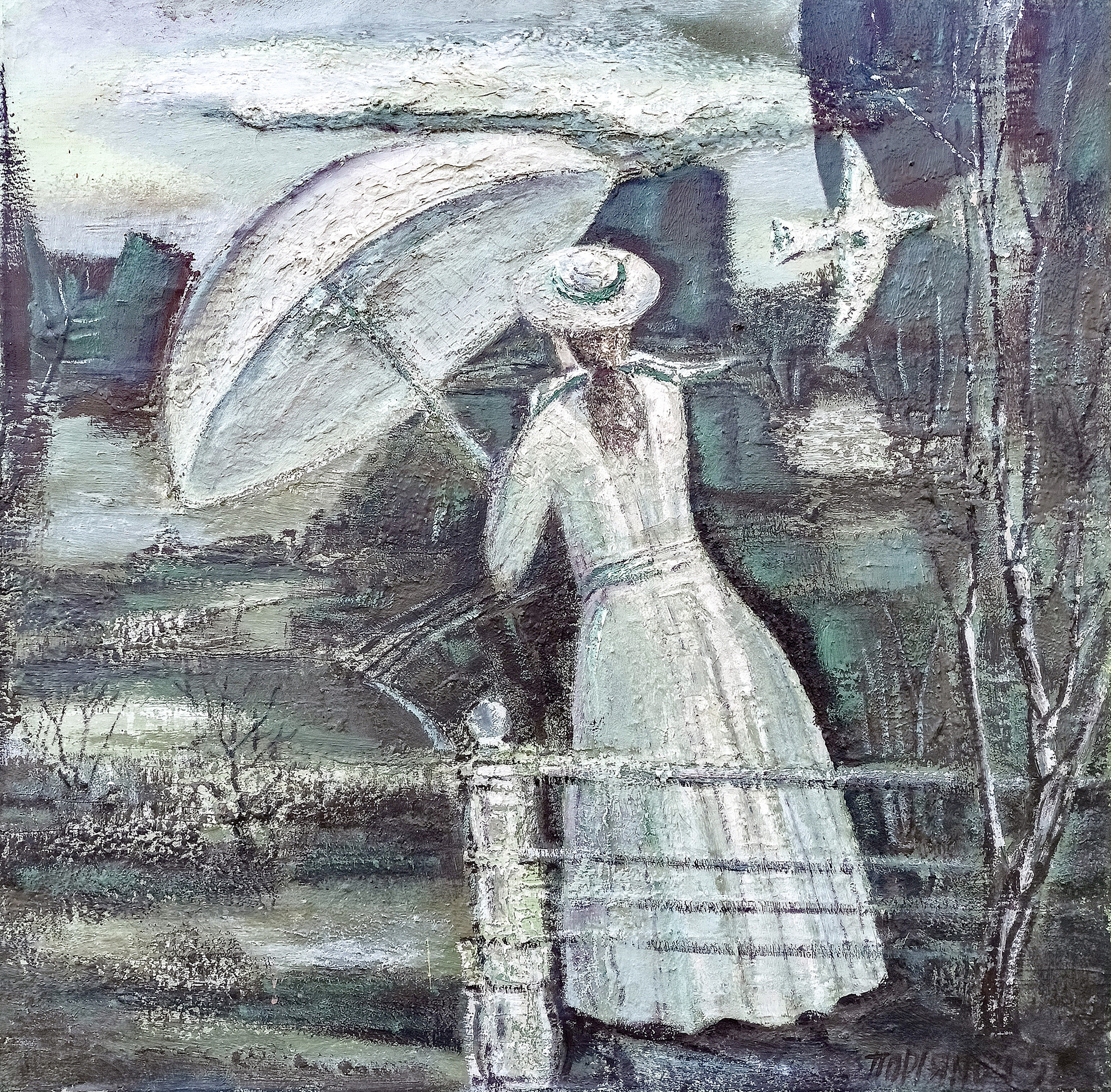 Порыв ветра.1998г. Холст, масло. 70Х70см. Арт. AP-029	