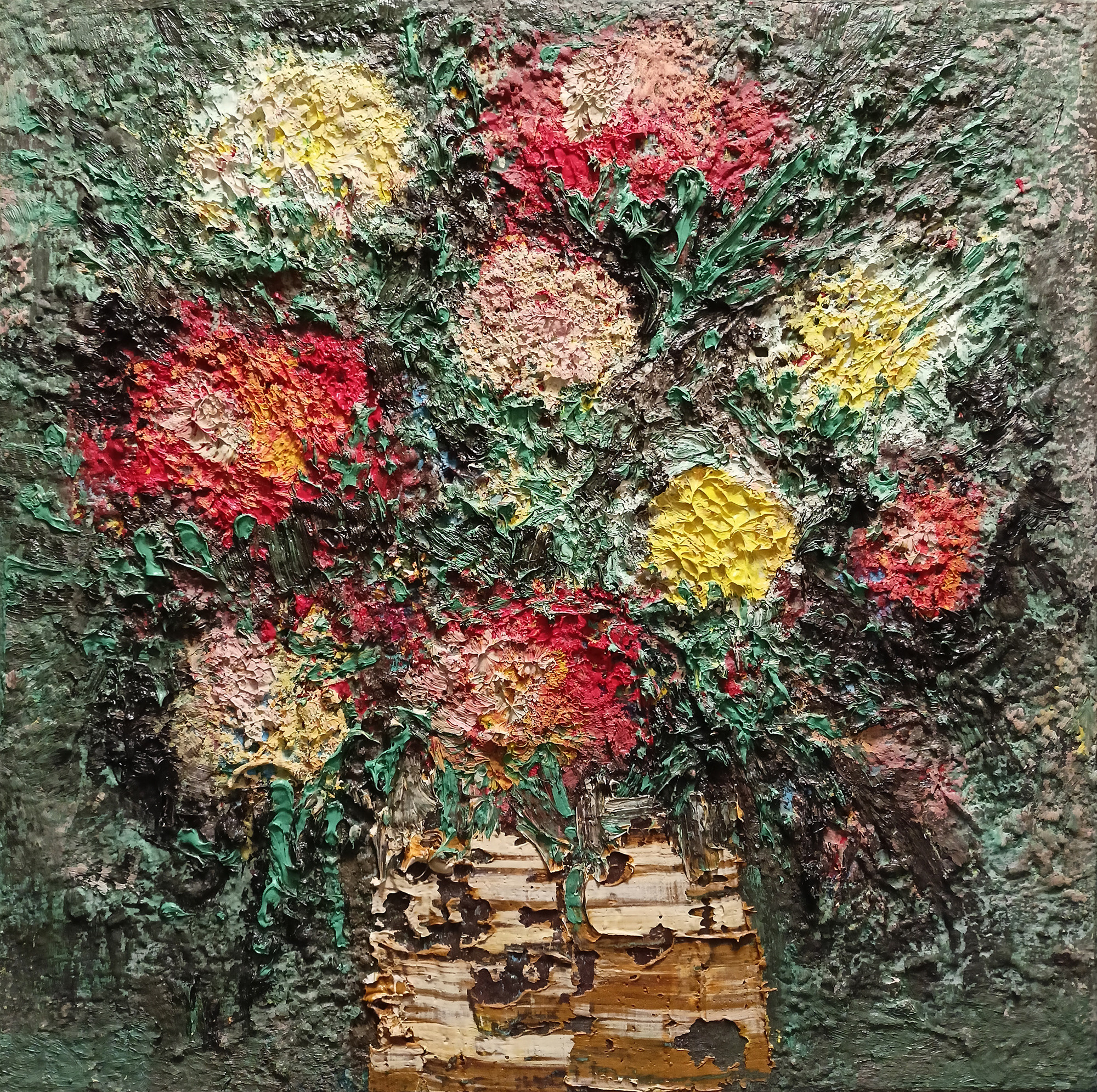 Сиреневый букет. 2012г. Холст, масло, акрил. 38Х38см. Арт. CP-035