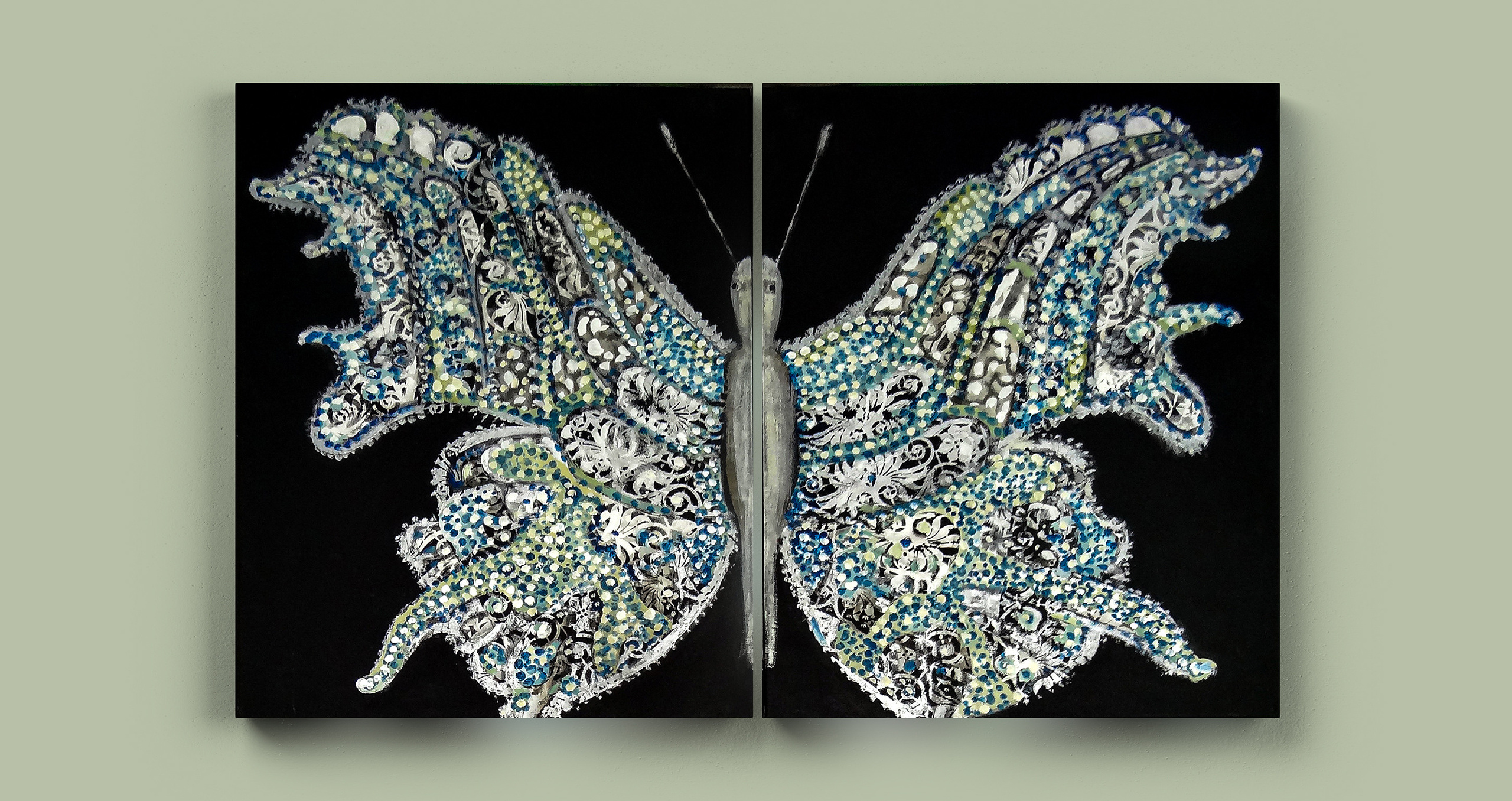 Paintings of V. Portyanoy in the interior. Contemporary artist Vladimir Portyanoy. Painting, graphics