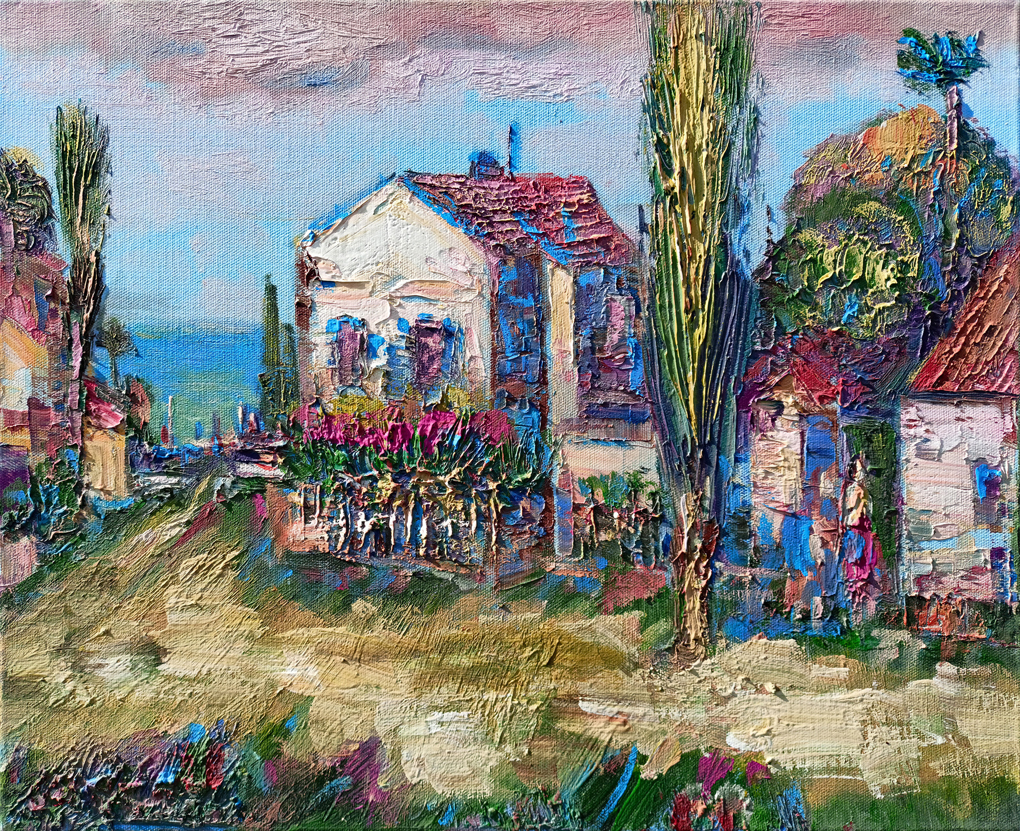 Other Shores #1 (part of a diptych). 2013 Canvas, oil, acrylic. 40X50cm. Art. AP-100-1