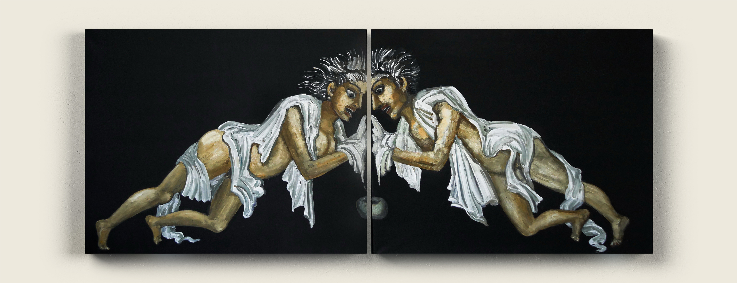 Paintings of V. Portyanoy in the interior. Contemporary artist Vladimir Portyanoy. Painting, graphics