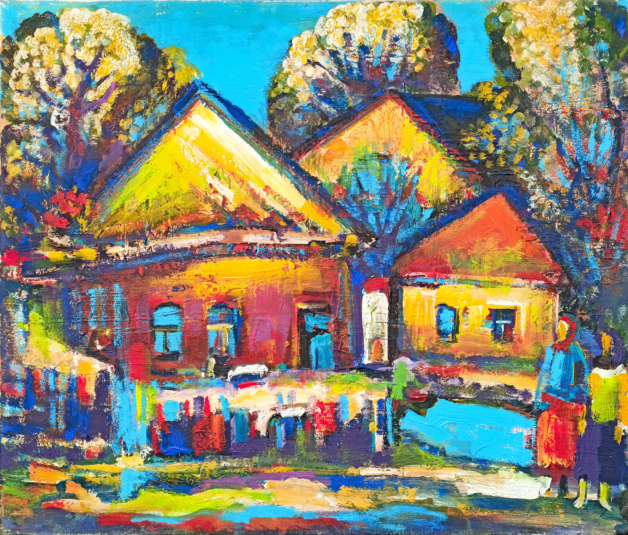 Без названия (Лето в деревне). б/д. Холст, масло. 70Х60см. Арт. BP-053