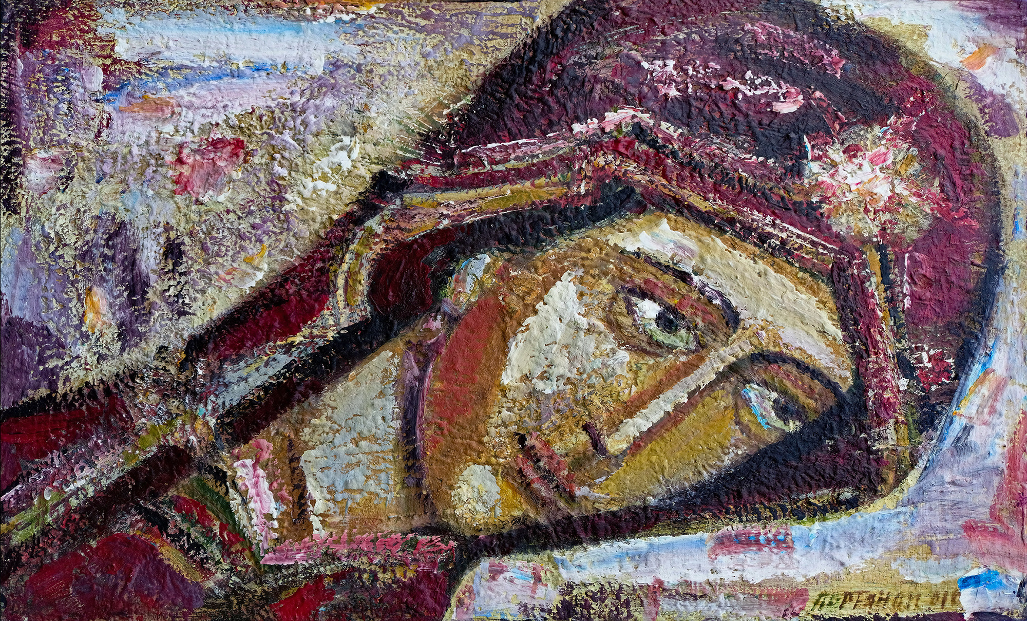 Богоматерь №1 (по мотивам икон). 2012г. Холст, масло, акрил. 50Х80см. Арт. AP-092	