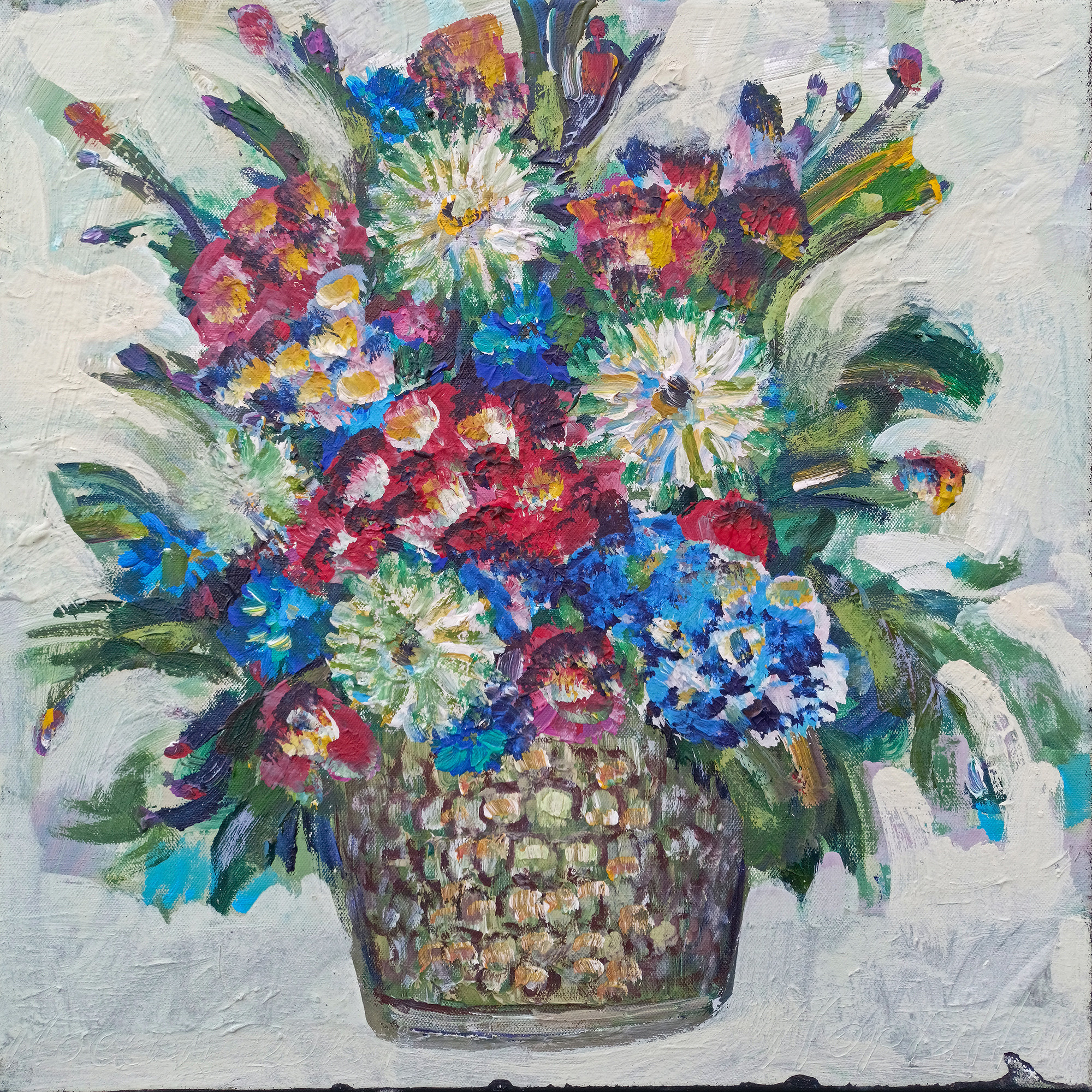 Букет с незабудками №2. 2014г. Холст, масло, акрил. 50Х50см. Арт. AP-110